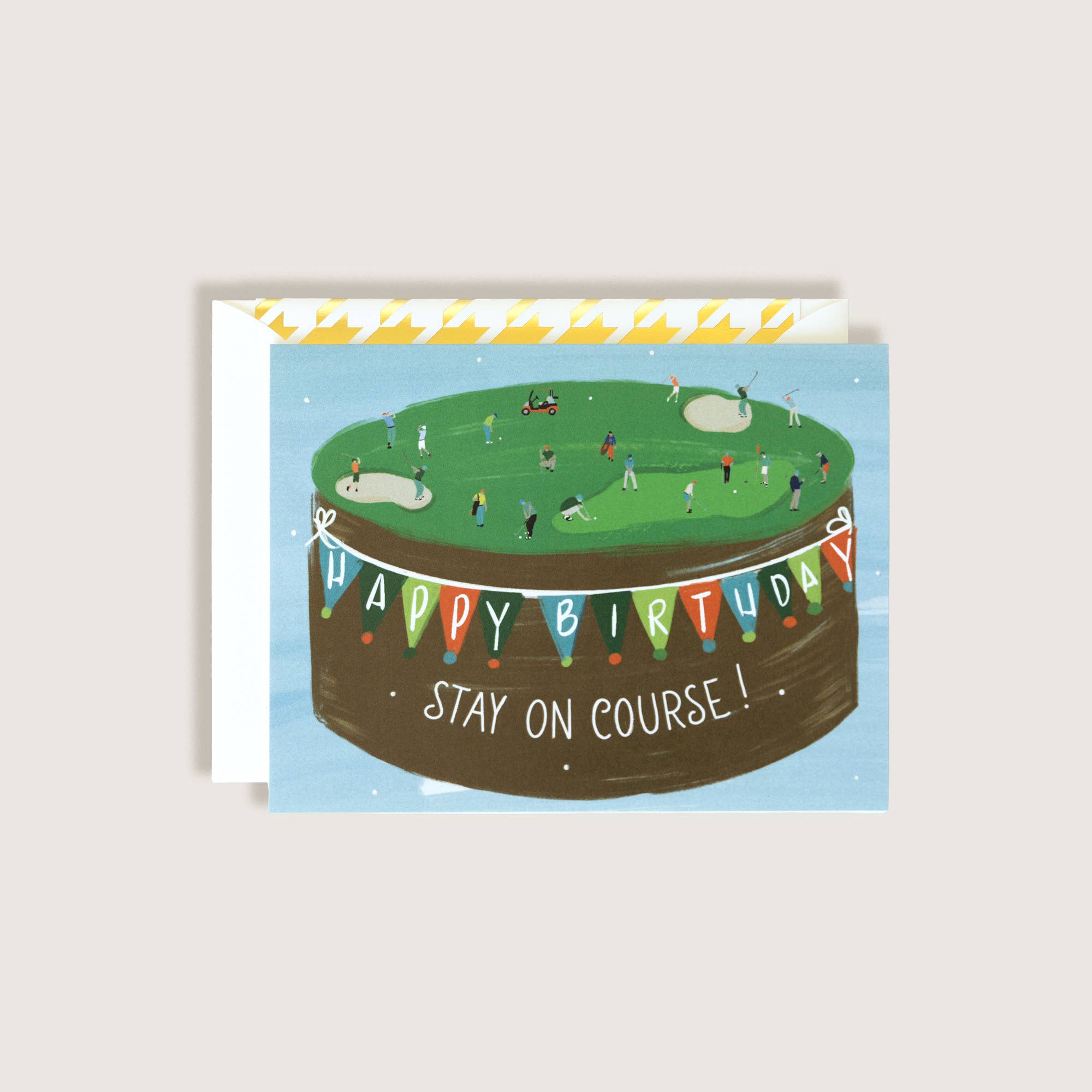 The First Snow - Happy Birthday Golf Greeting Card