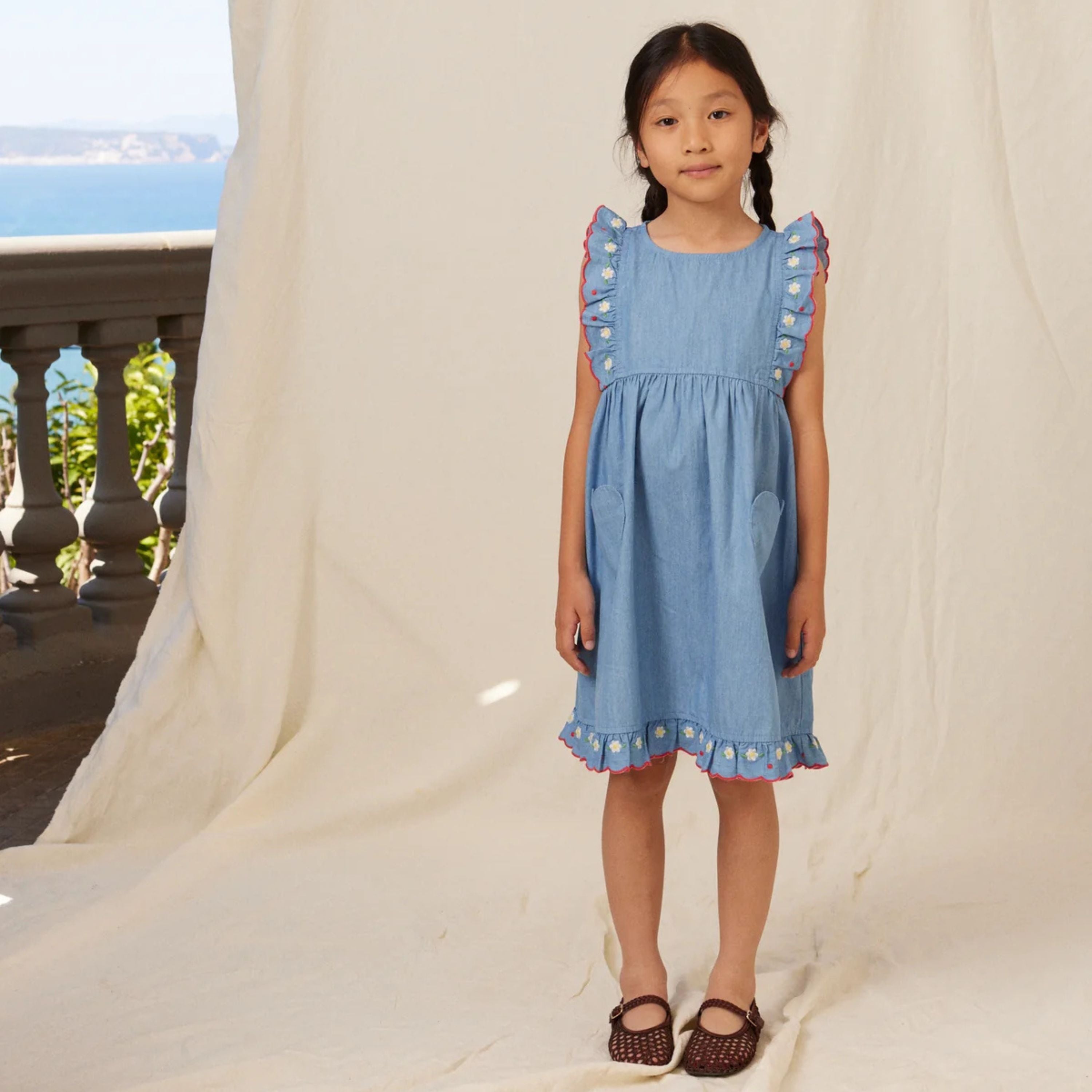 Lana Apron Dress - Denim