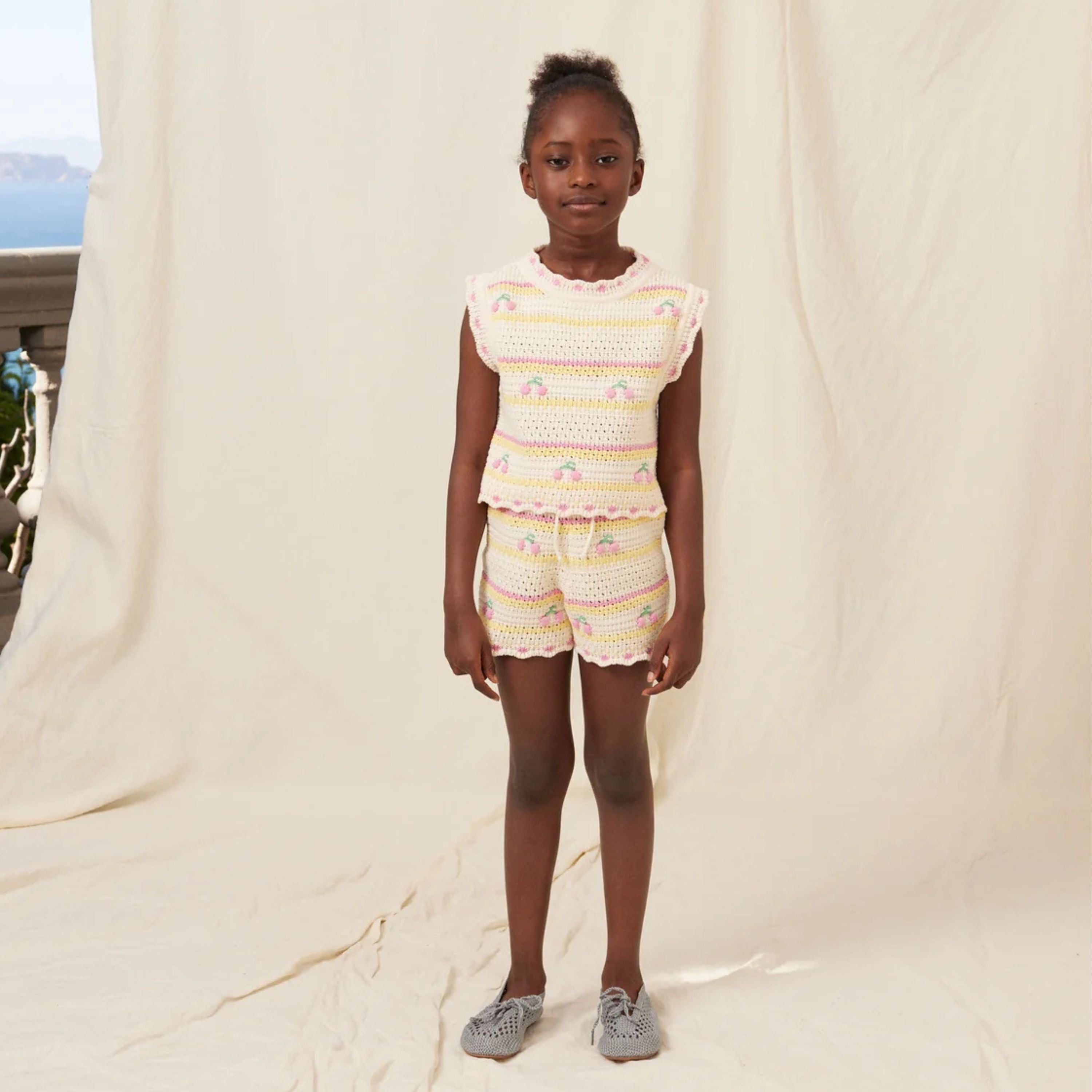 Paloma Shorts - Cherry Stripe
