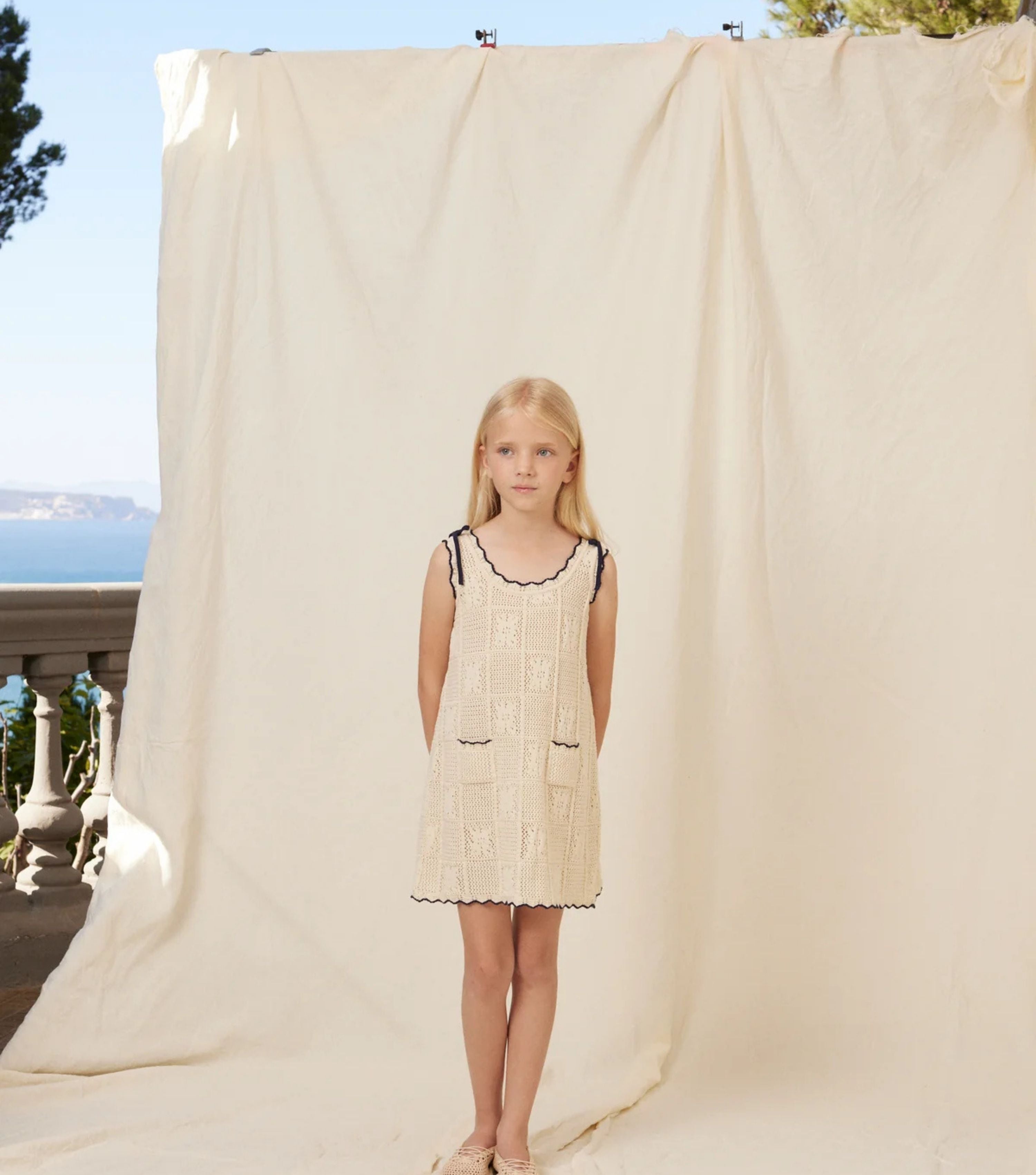 Elina Dress - Natural Lace Knit