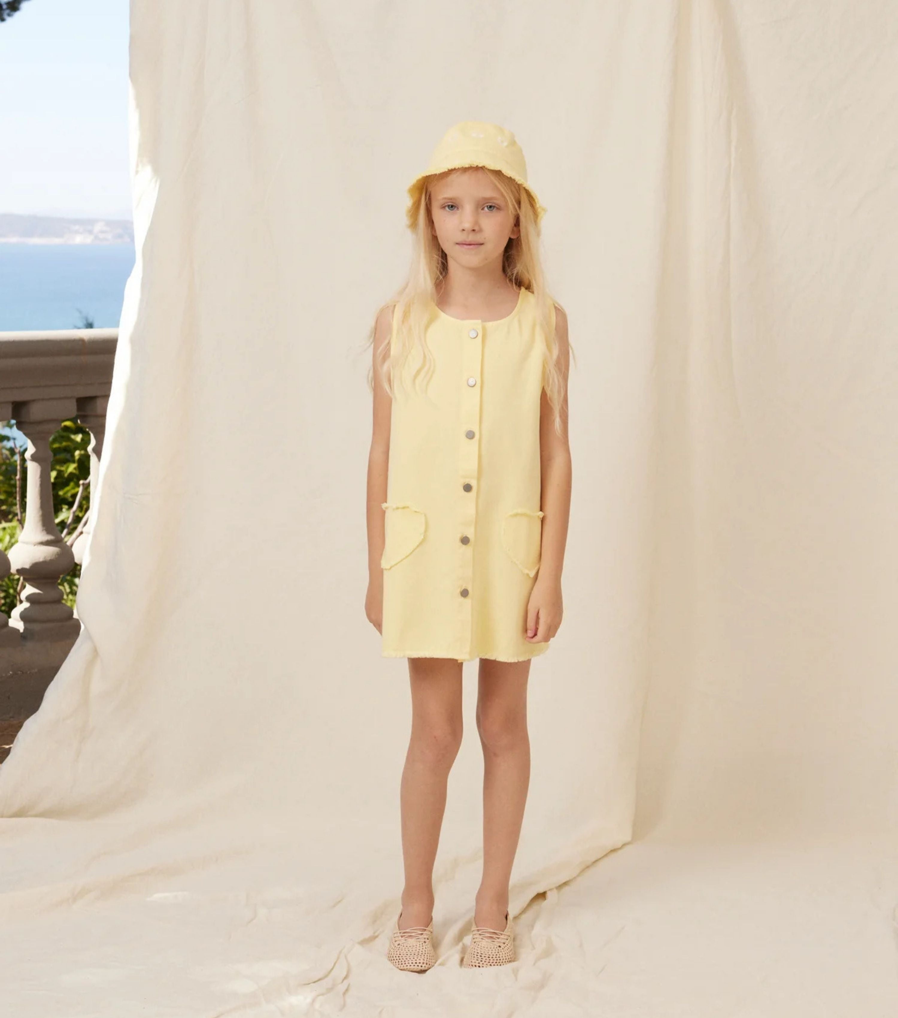 Mara Heart Dress - Butter Yellow