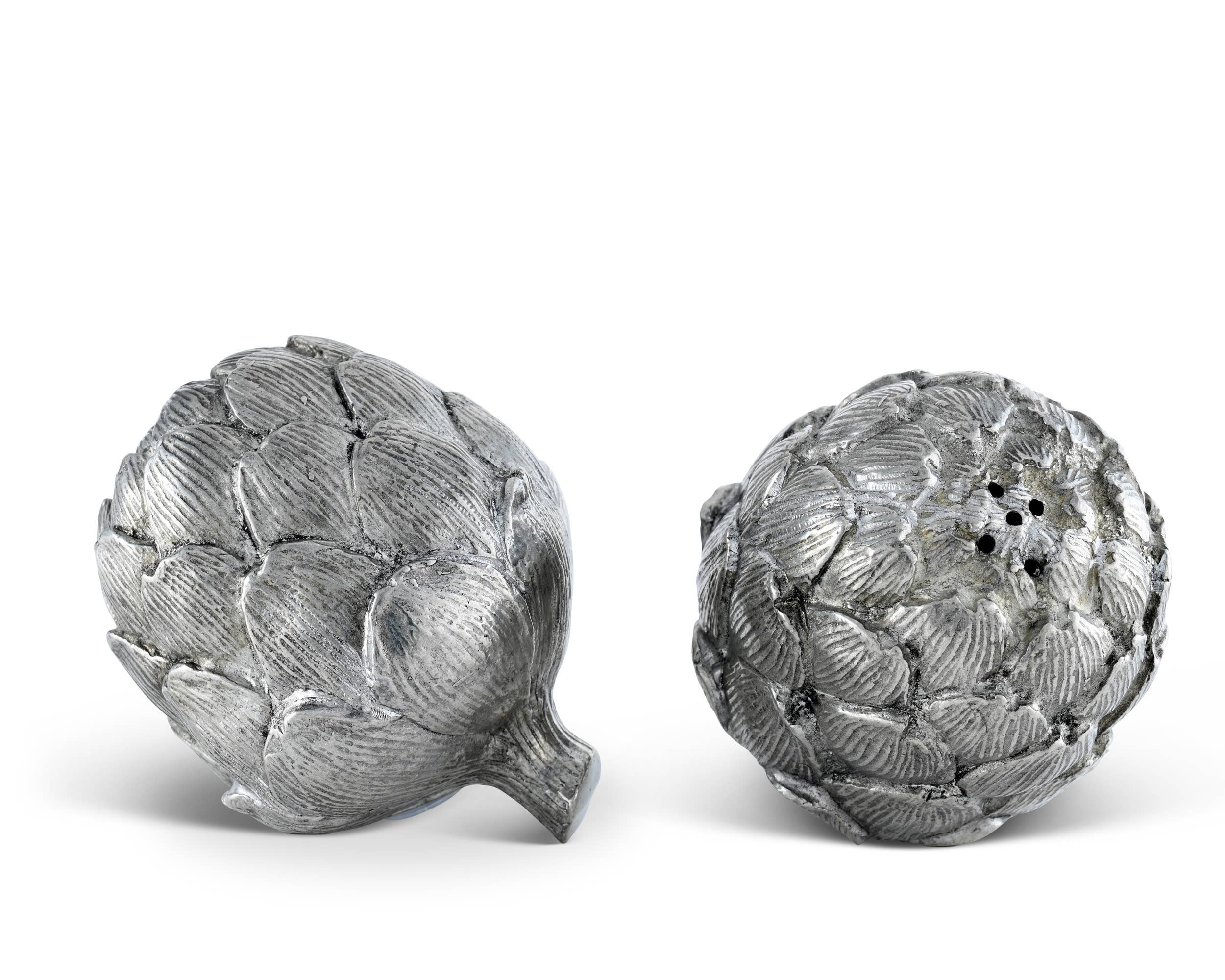 Pewter Salt & Pepper Set - Artichoke