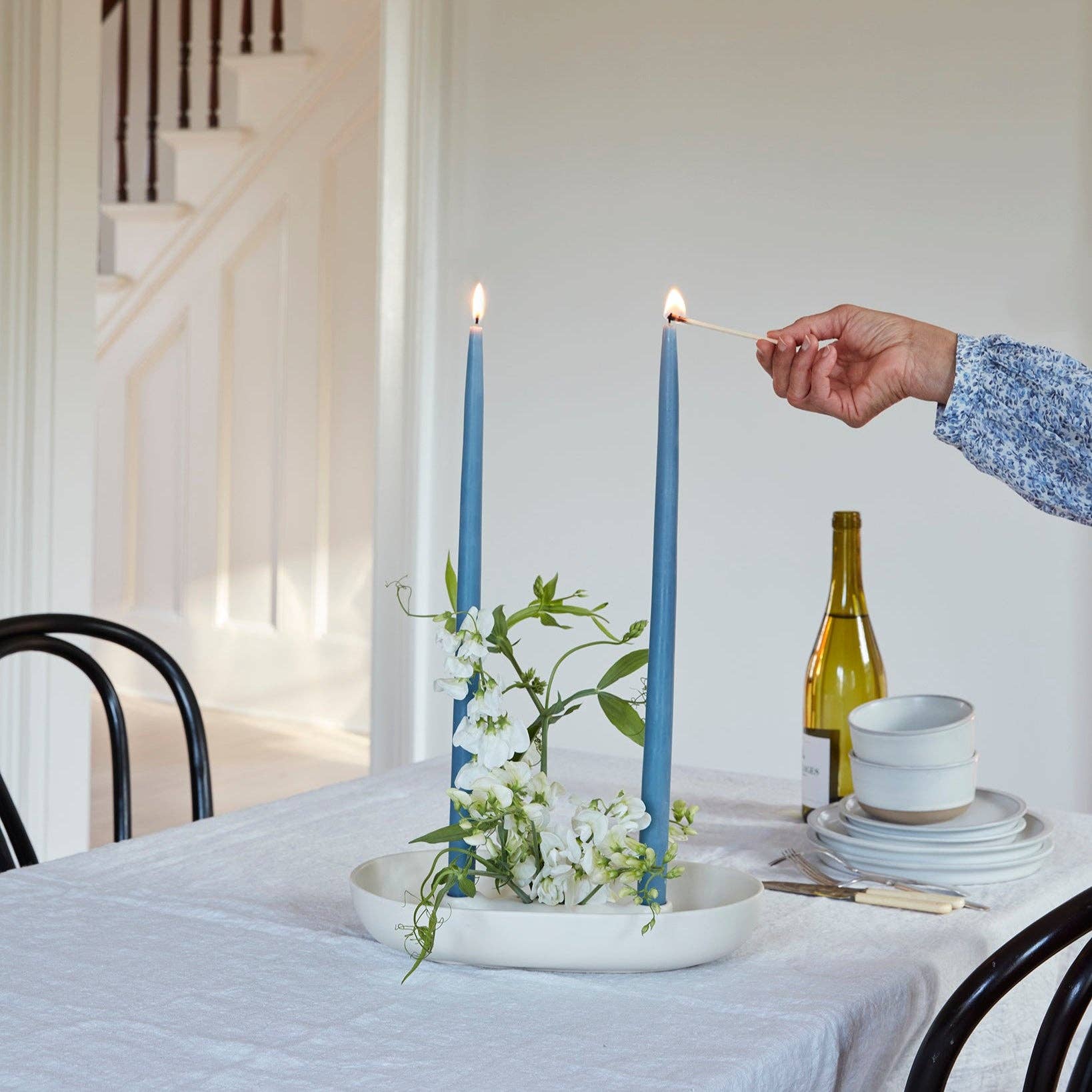 The Floral Society - 18" Original Dipped Taper Candles: Heron