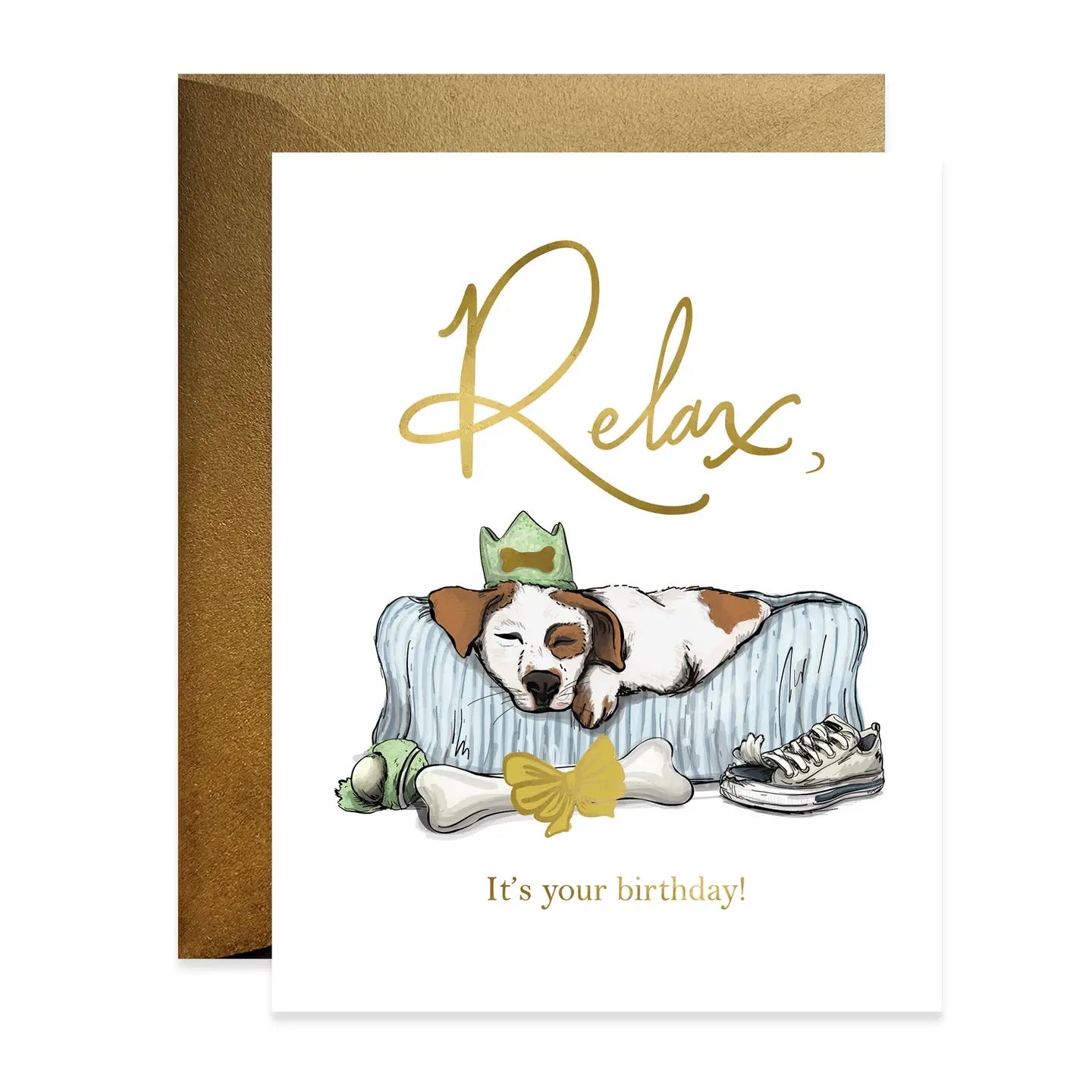 Relax Puppy Birthday Card