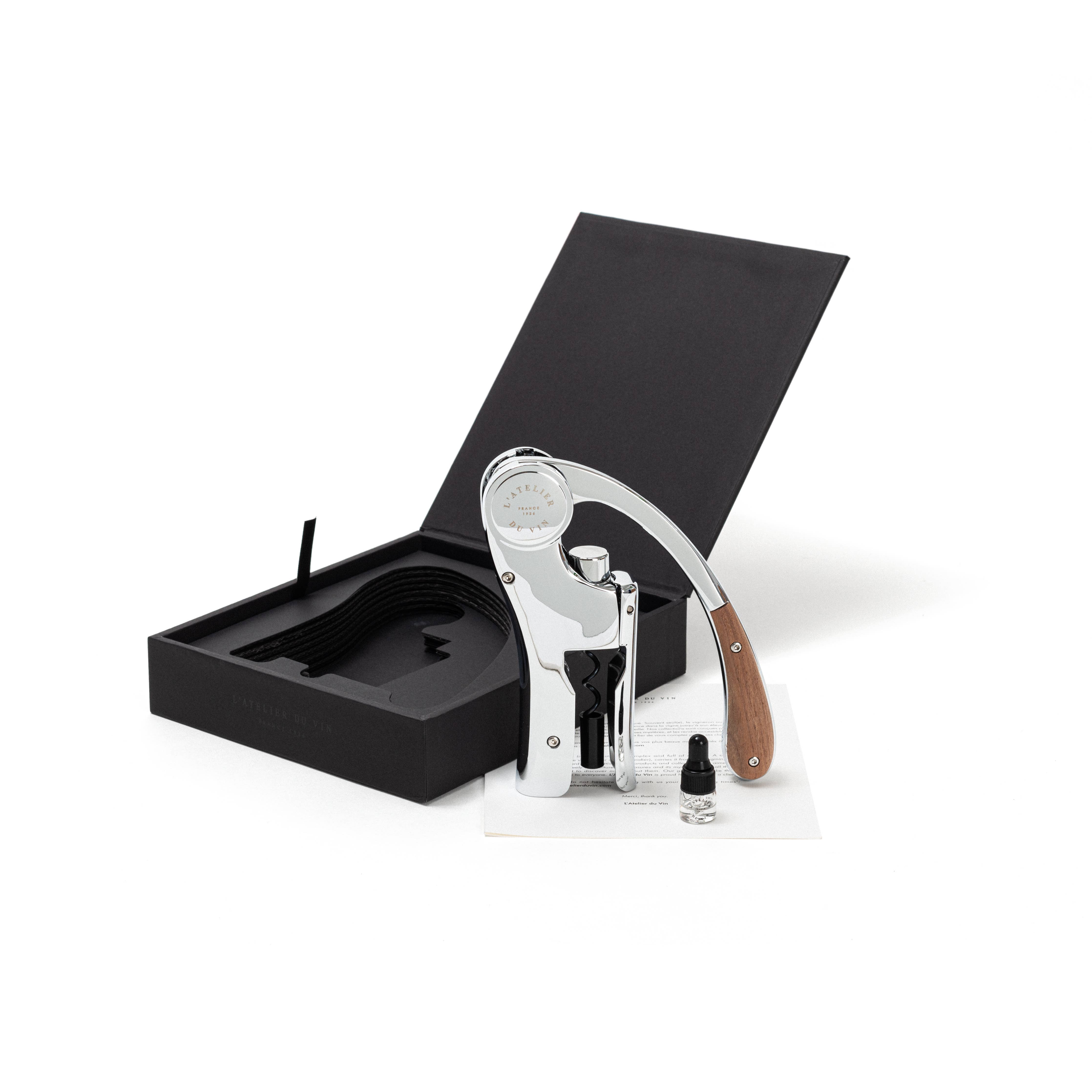 Oeno Motion Wood & Chrome Lever Wine Opener