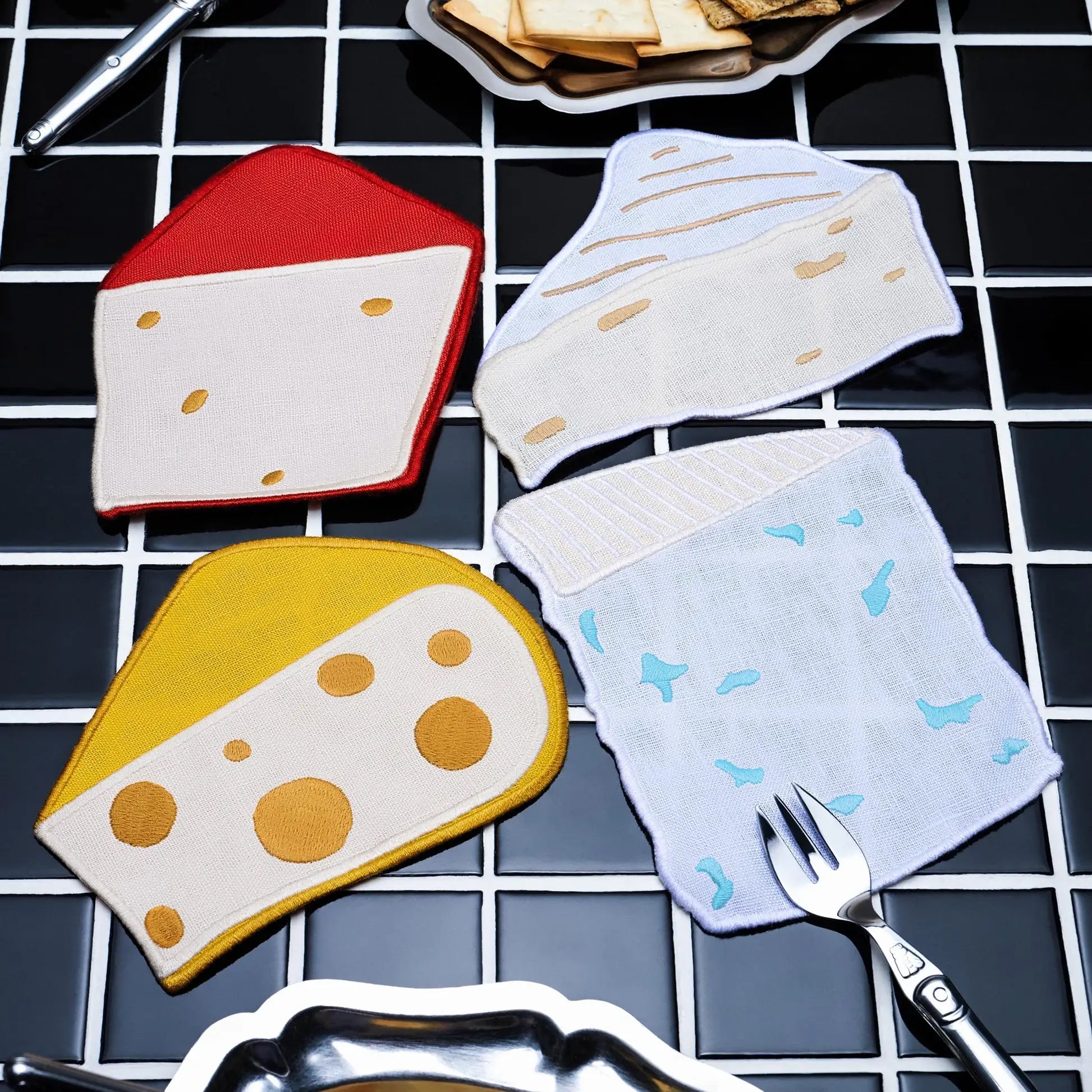 Cocktail Napkins Set of 4 - Cheese