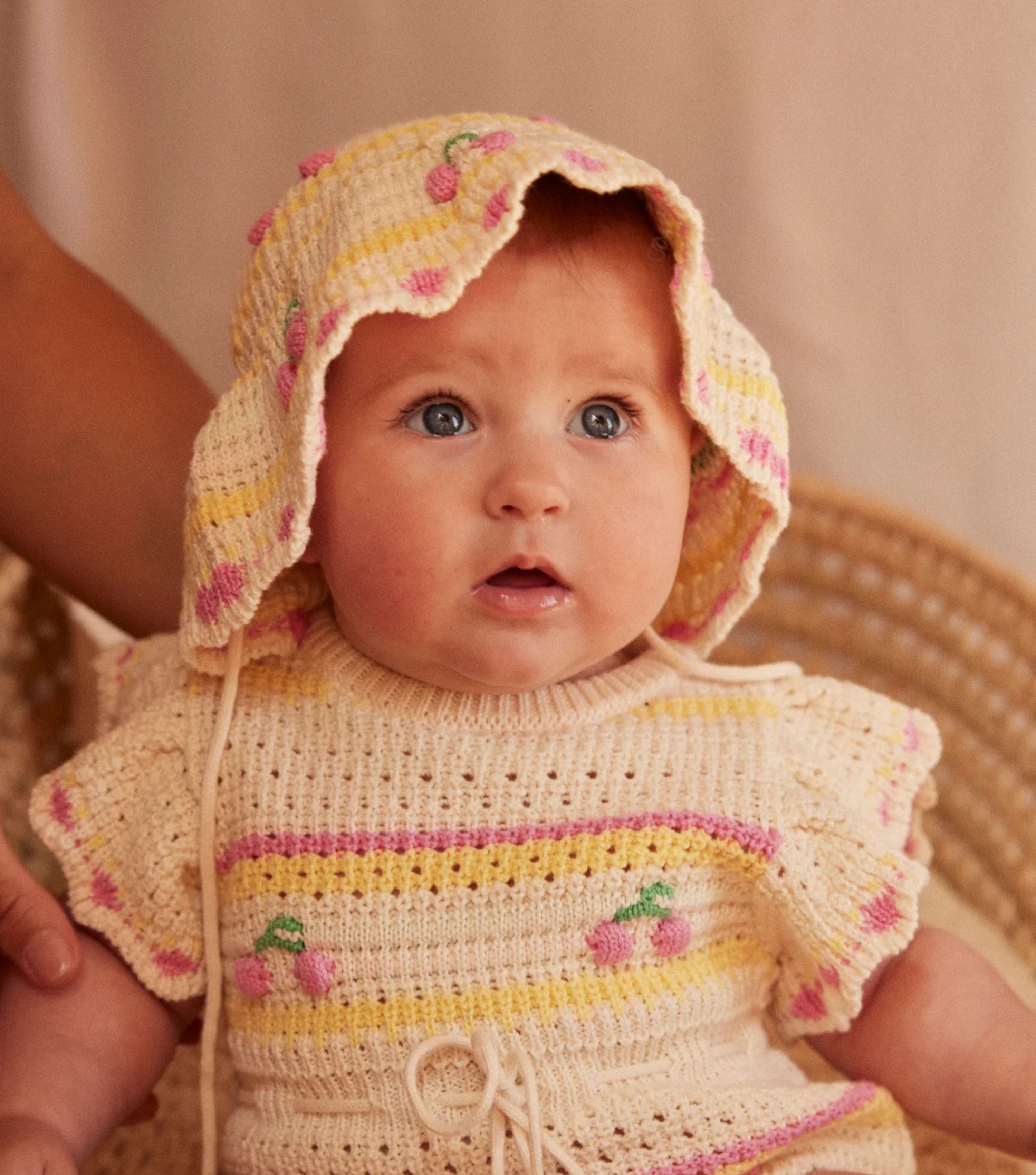 Paloma Romper - Cherry Stripe