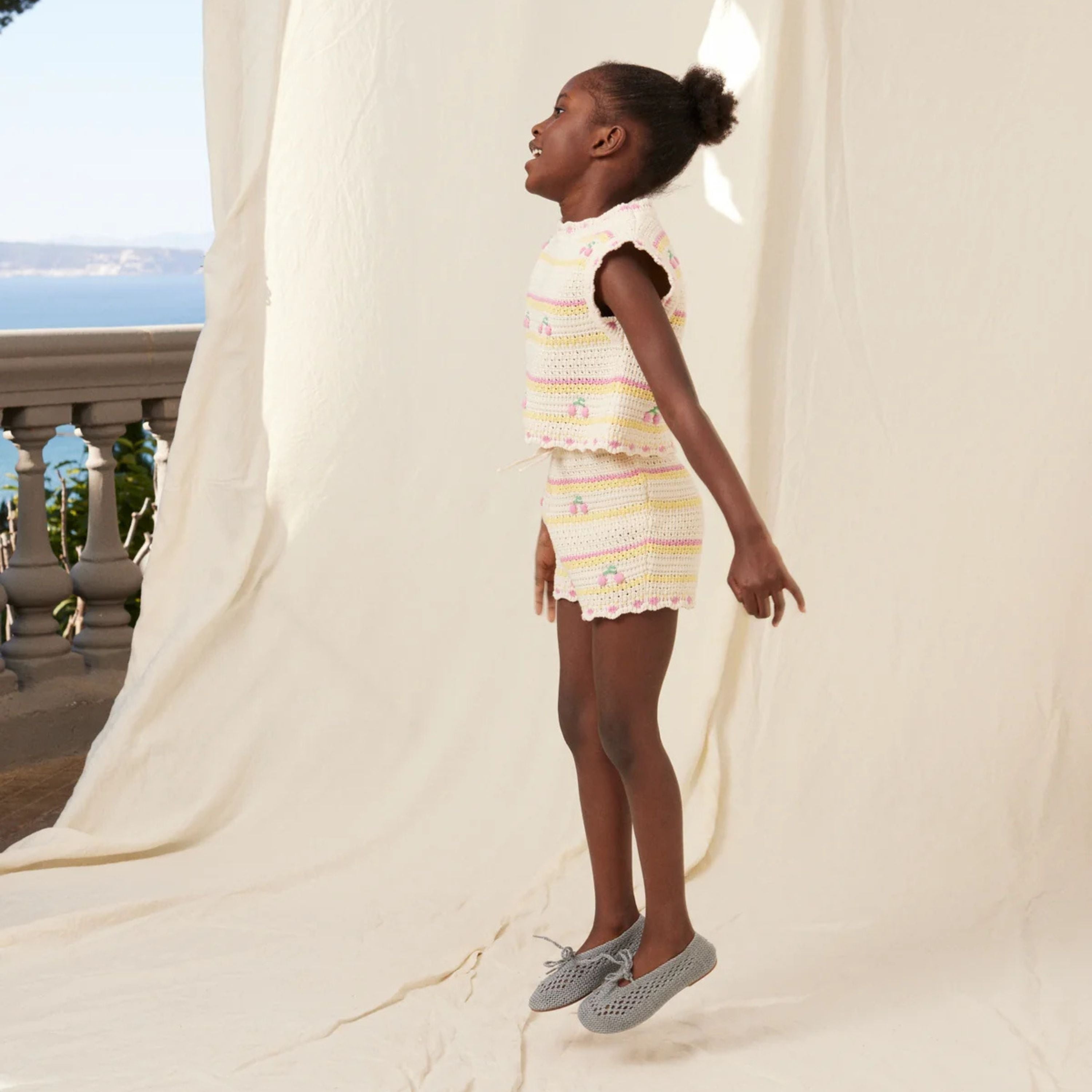 Paloma Shorts - Cherry Stripe