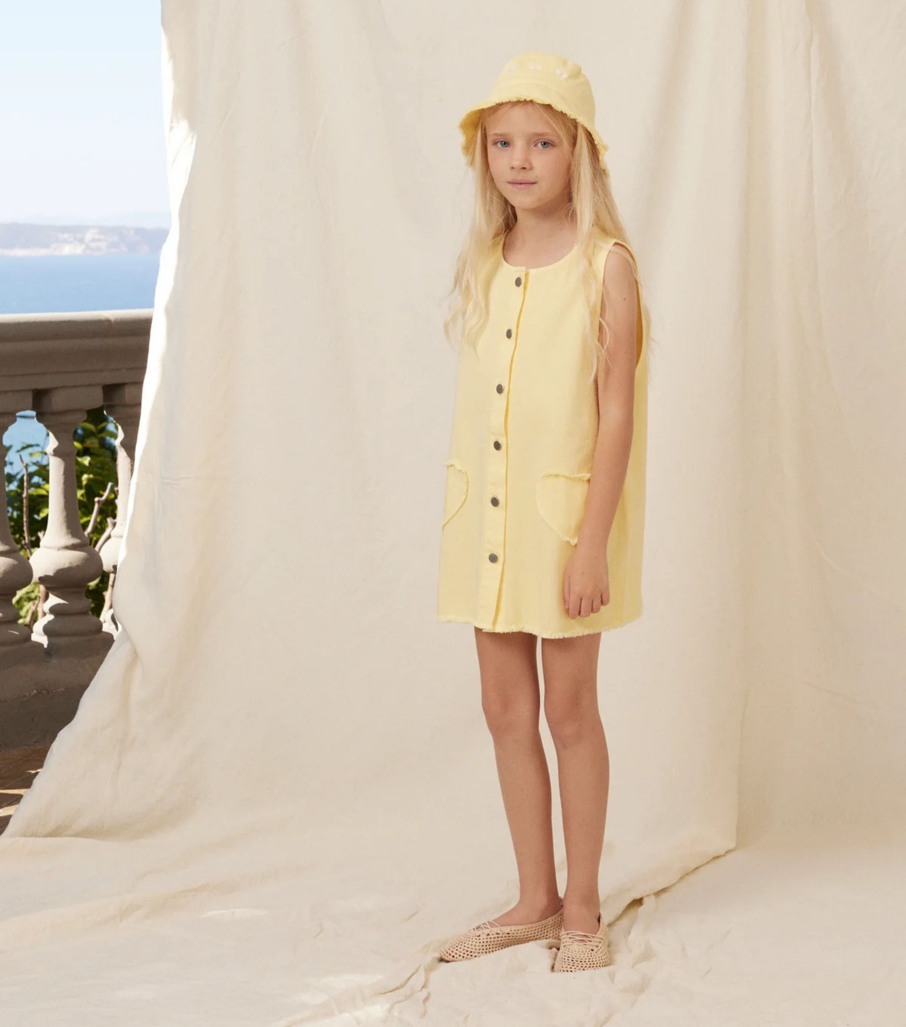 Mara Heart Dress - Butter Yellow
