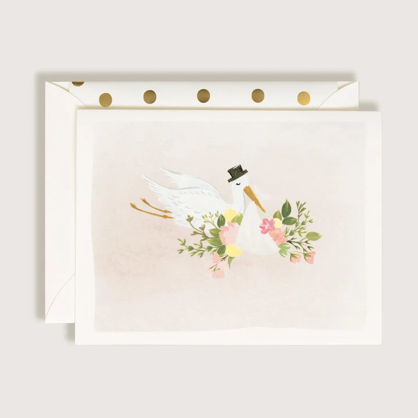 Baby Stork Blush Card