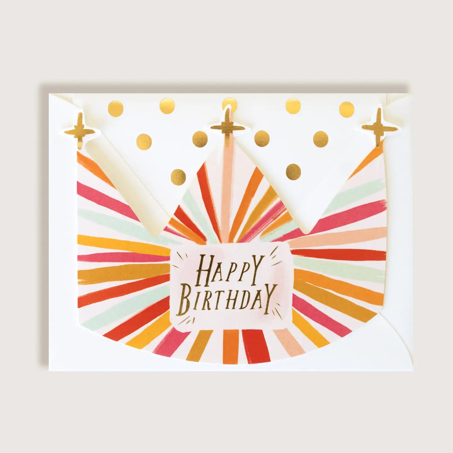 Birthday Crown Gold Letters Happy Birthday Card
