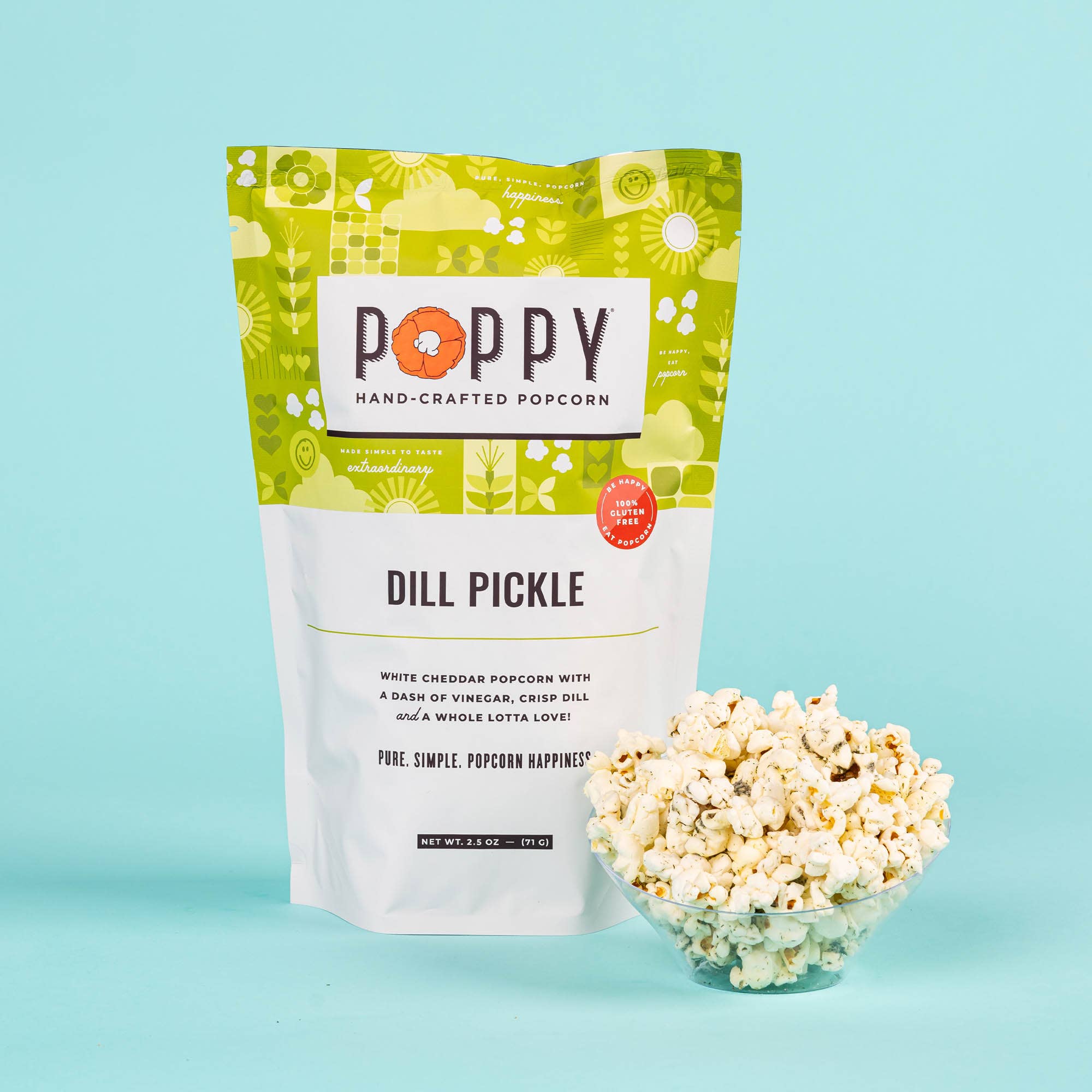 Poppy Hand-Crafted Popcorn - Dill Pickle Popcorn