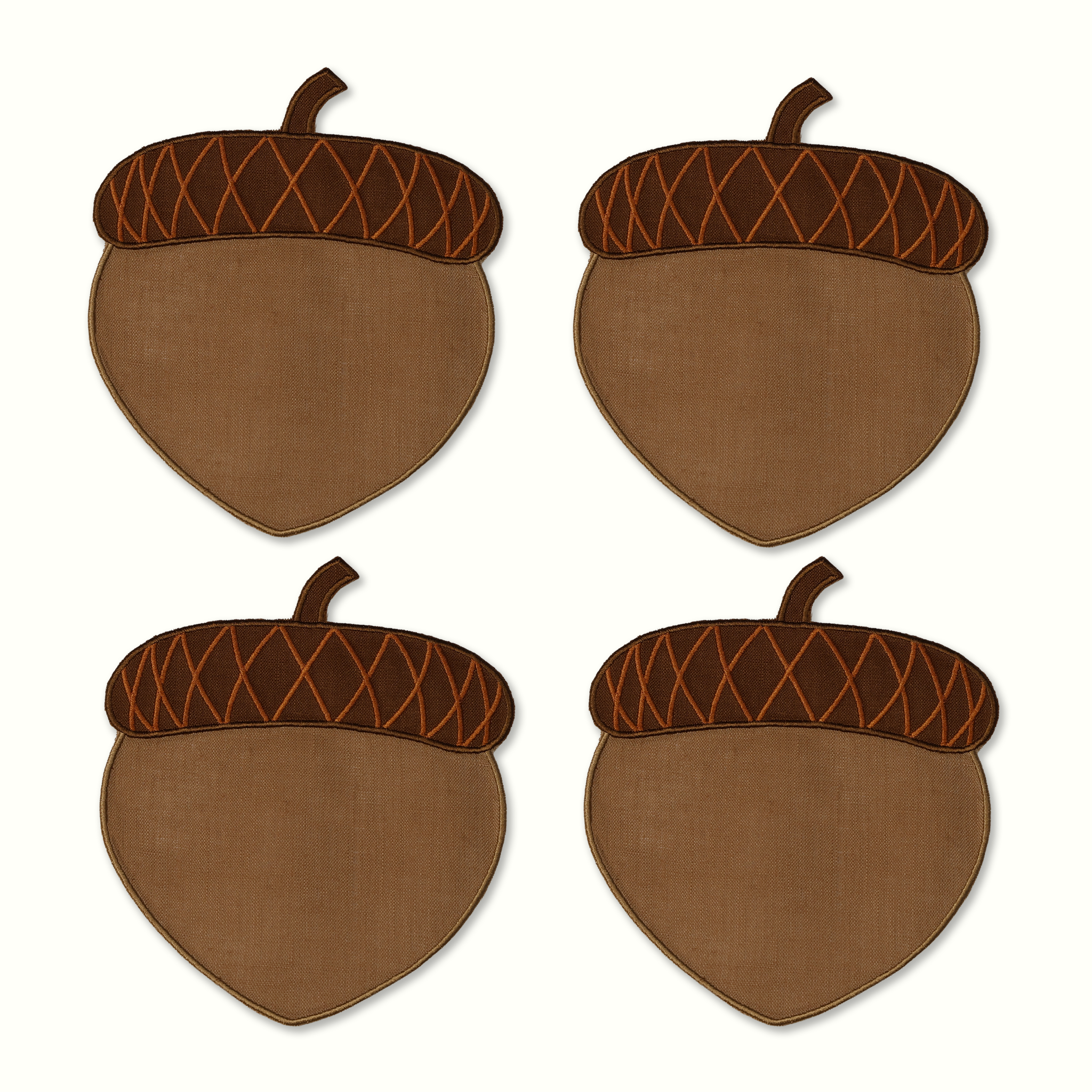 House of Gleason - Acorn Linen Cocktail Napkins - Set of 4