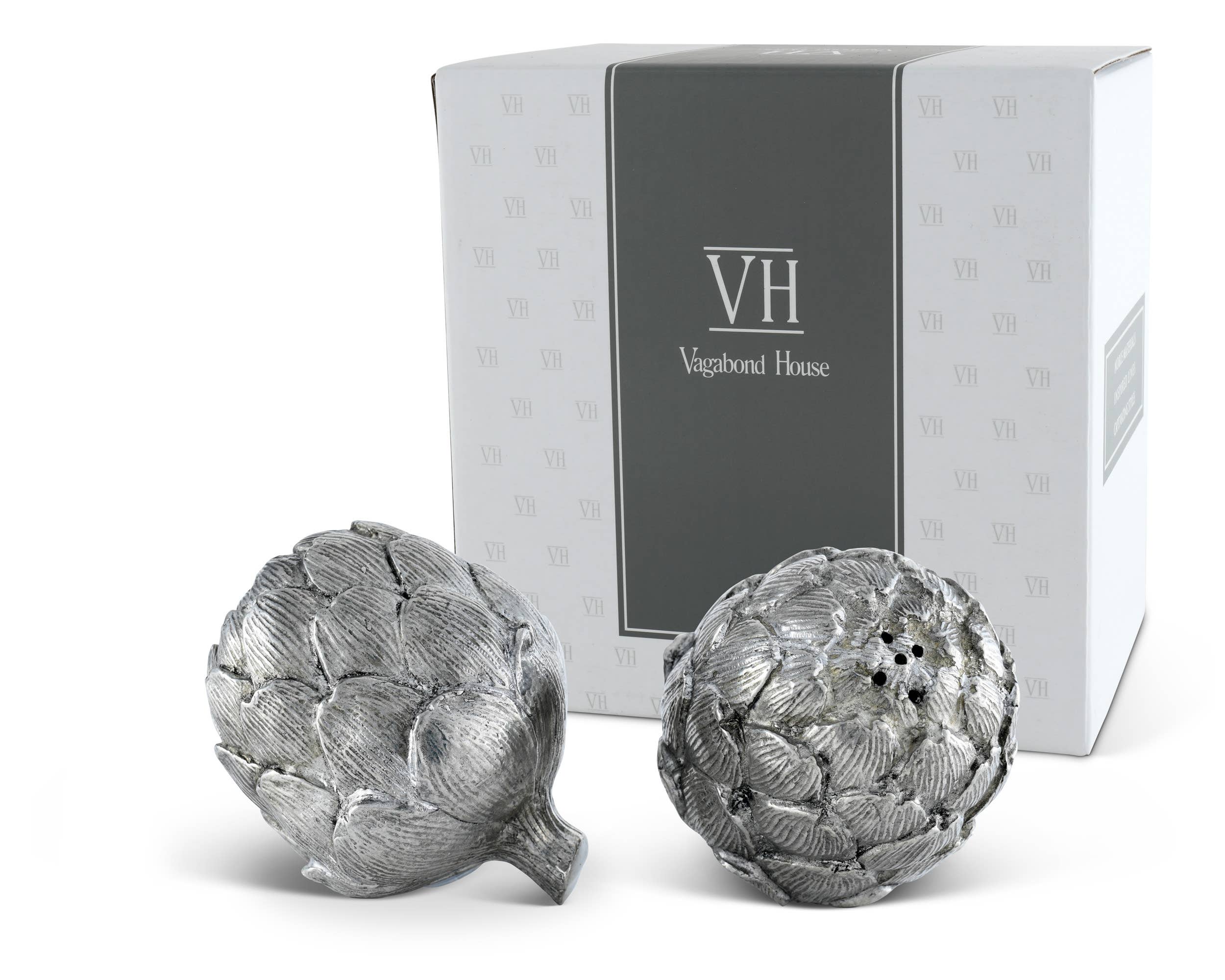 Pewter Salt & Pepper Set - Artichoke
