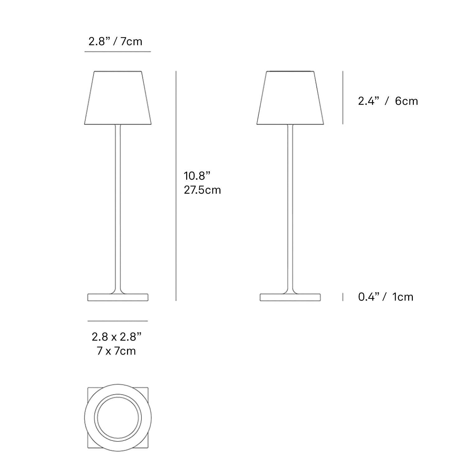 Poldina Pro Micro Cordless Lamp - Dark Grey