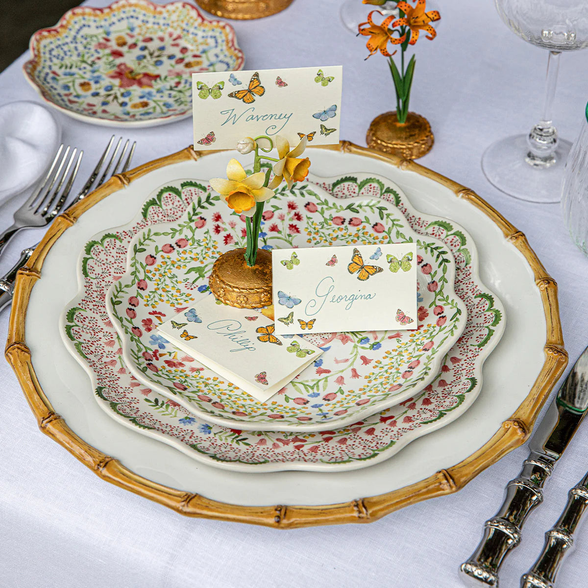 Meadow Walk Daffodil Place Card Holder - Yellow
