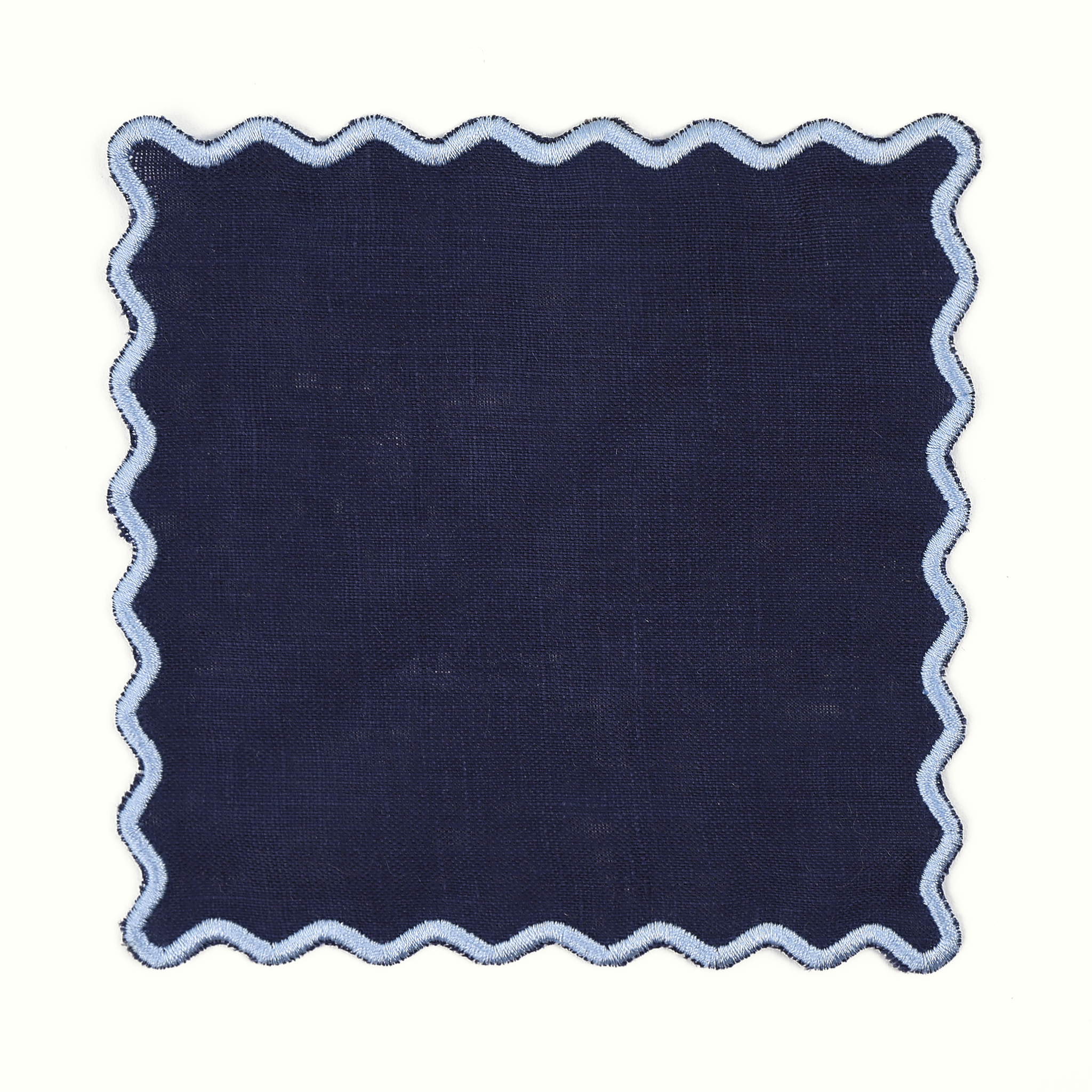 Linen Square Cocktail Napkins Set of 4 - Navy