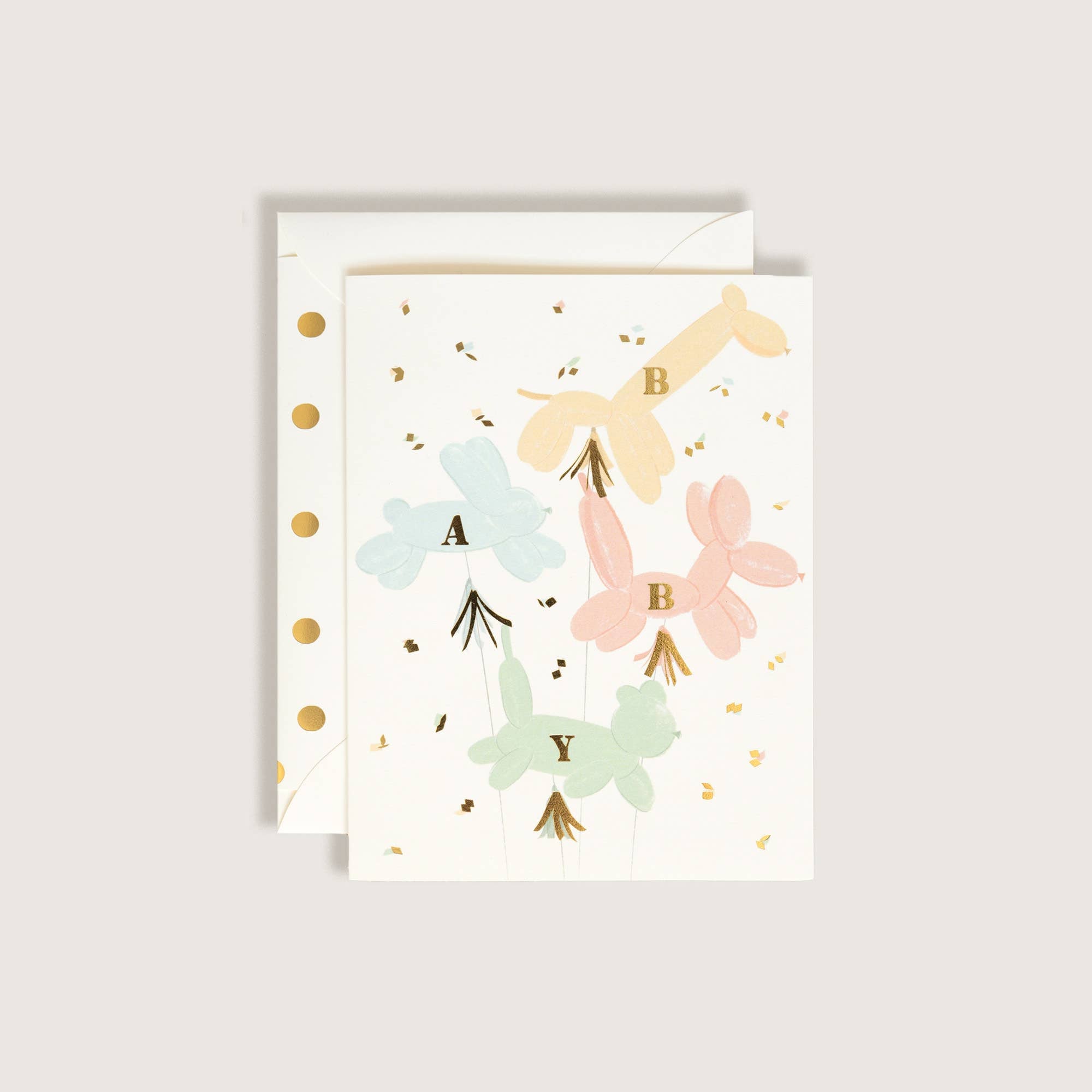 The First Snow - Animal Balloons Greeting Card