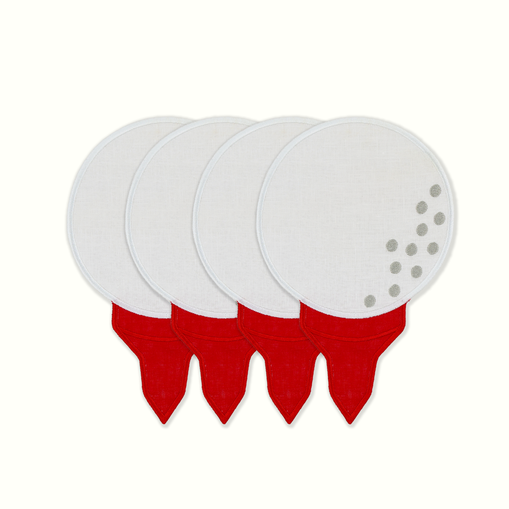 House of Gleason - Golf Tee Linen Cocktail Napkins - Set of 4