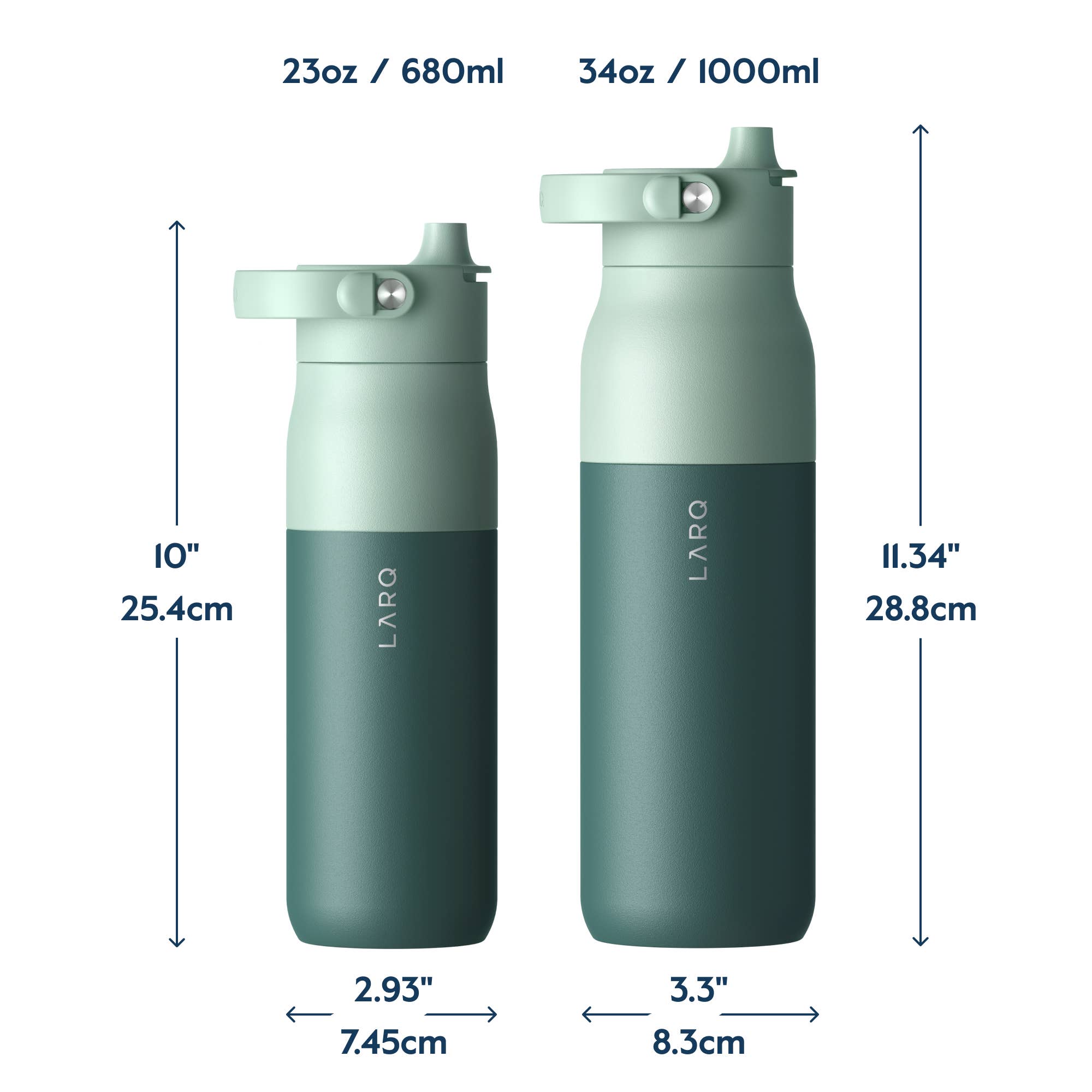 PureVis2 Smart Water Bottle 34oz - Eucalyptus Green
