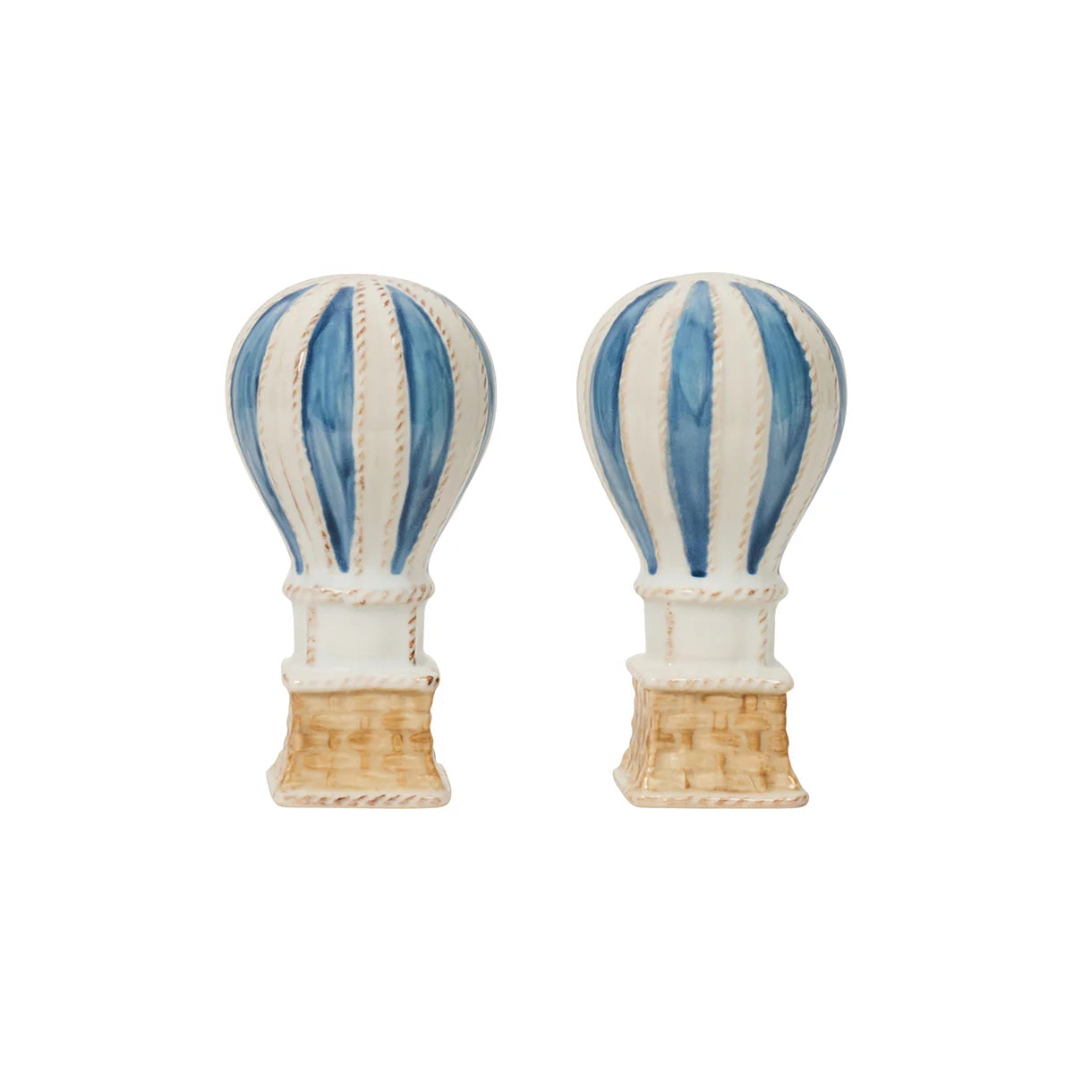 L'Amour Toujours Hot Air Balloon Salt and Pepper Shakers - Chambray