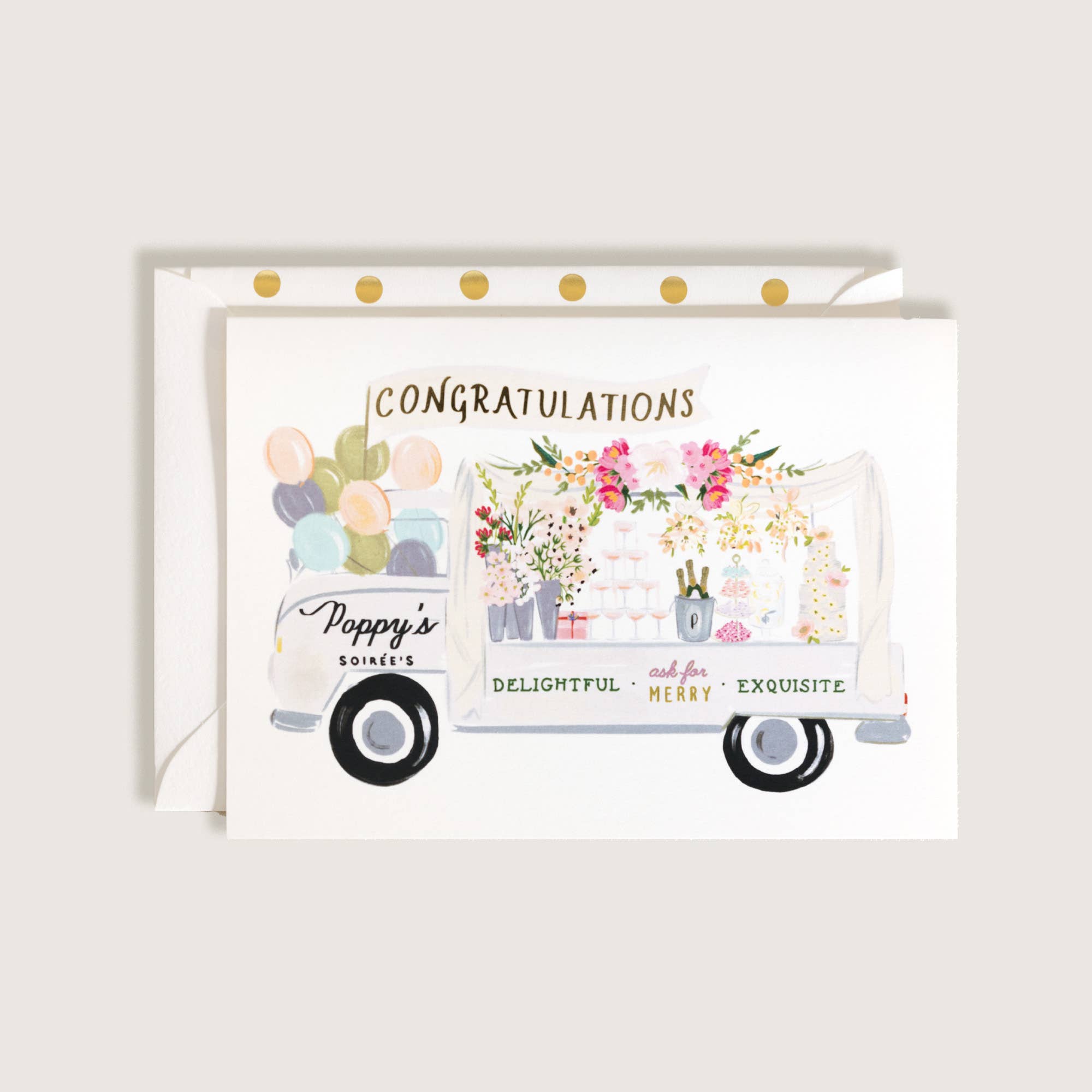 The First Snow - Party Truck Congratulations Greeting Card