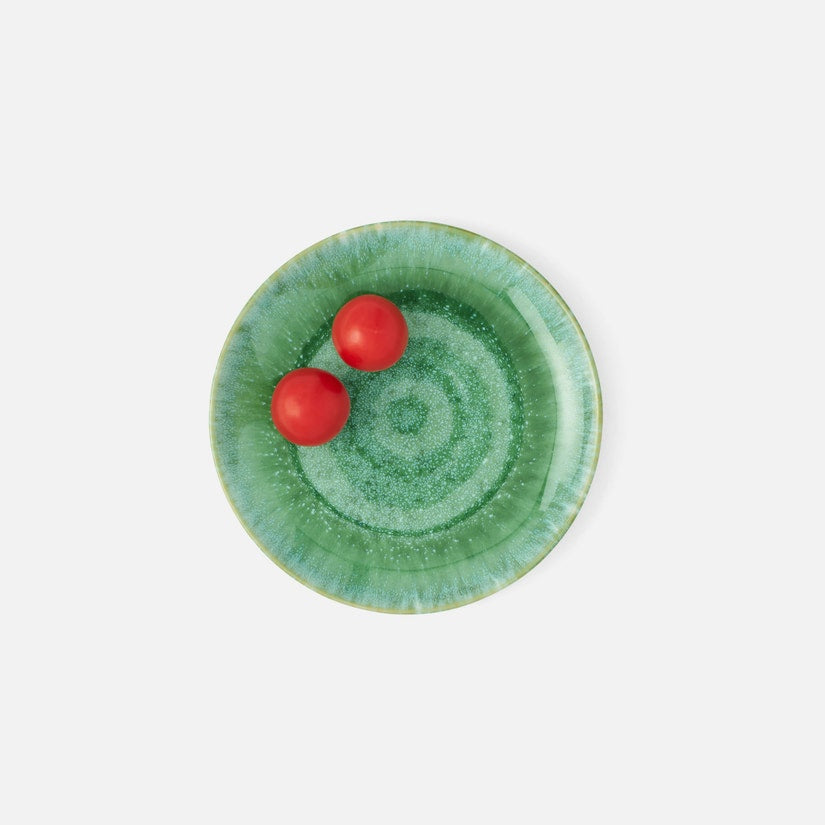 Eloise Reactive Emerald Bread Plate Set of 4