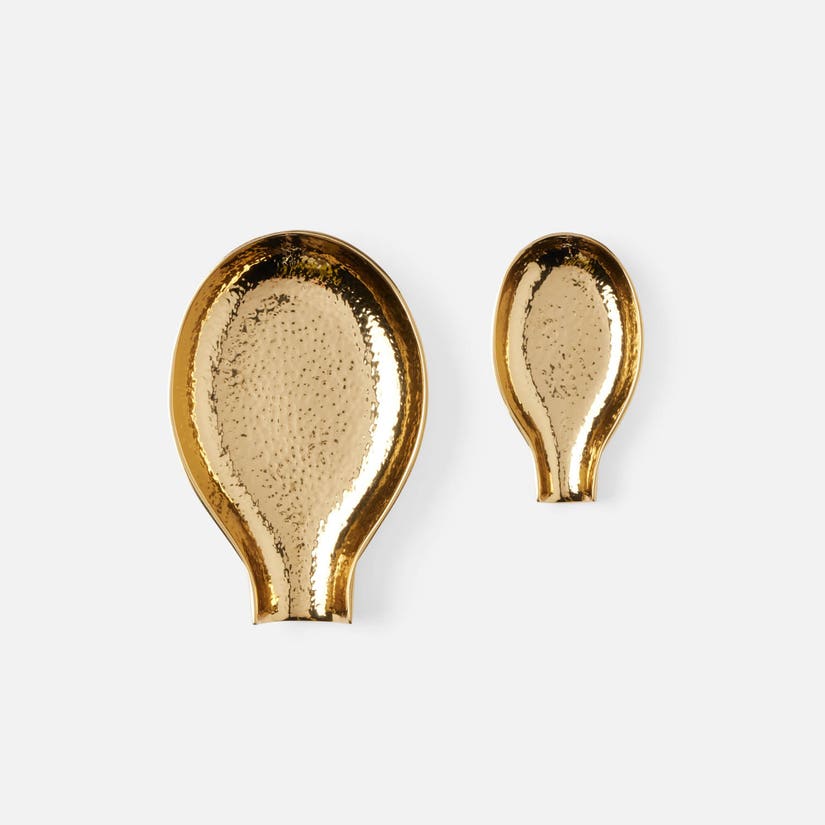Xena Spoon Rest Set of 2 - Shiny Gold