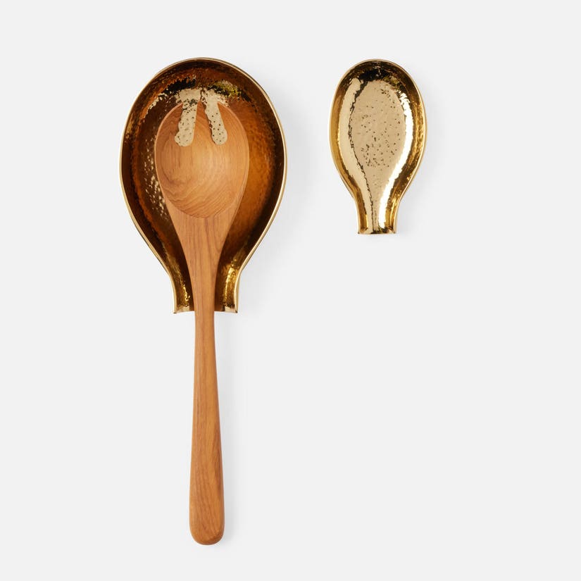 Xena Spoon Rest Set of 2 - Shiny Gold