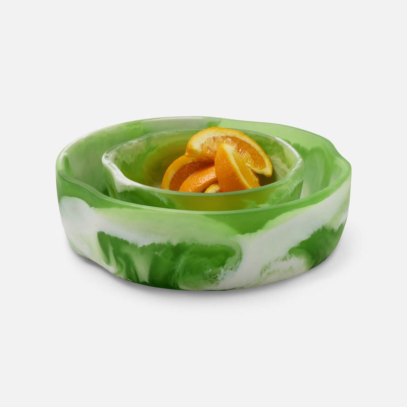 Beatrix Resin Serving Bowls Set/2 - Green