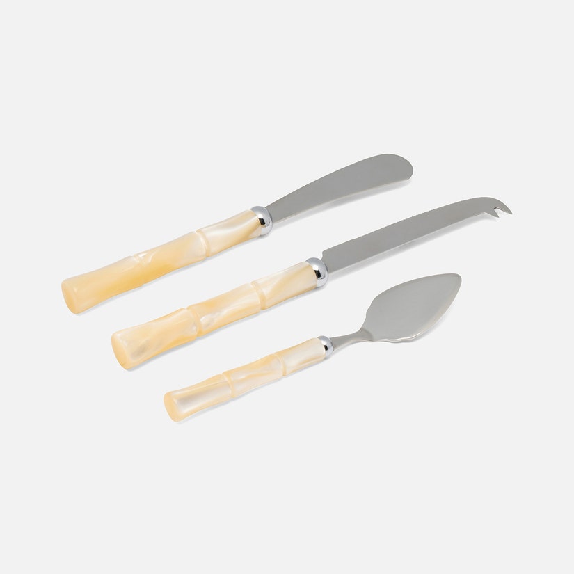 Lulu 3 Piece Cheese Knife Set - Ivory