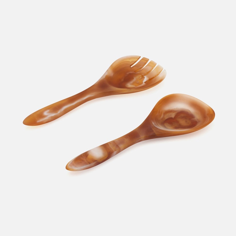 Laney Swirled Resin Servers - Brown