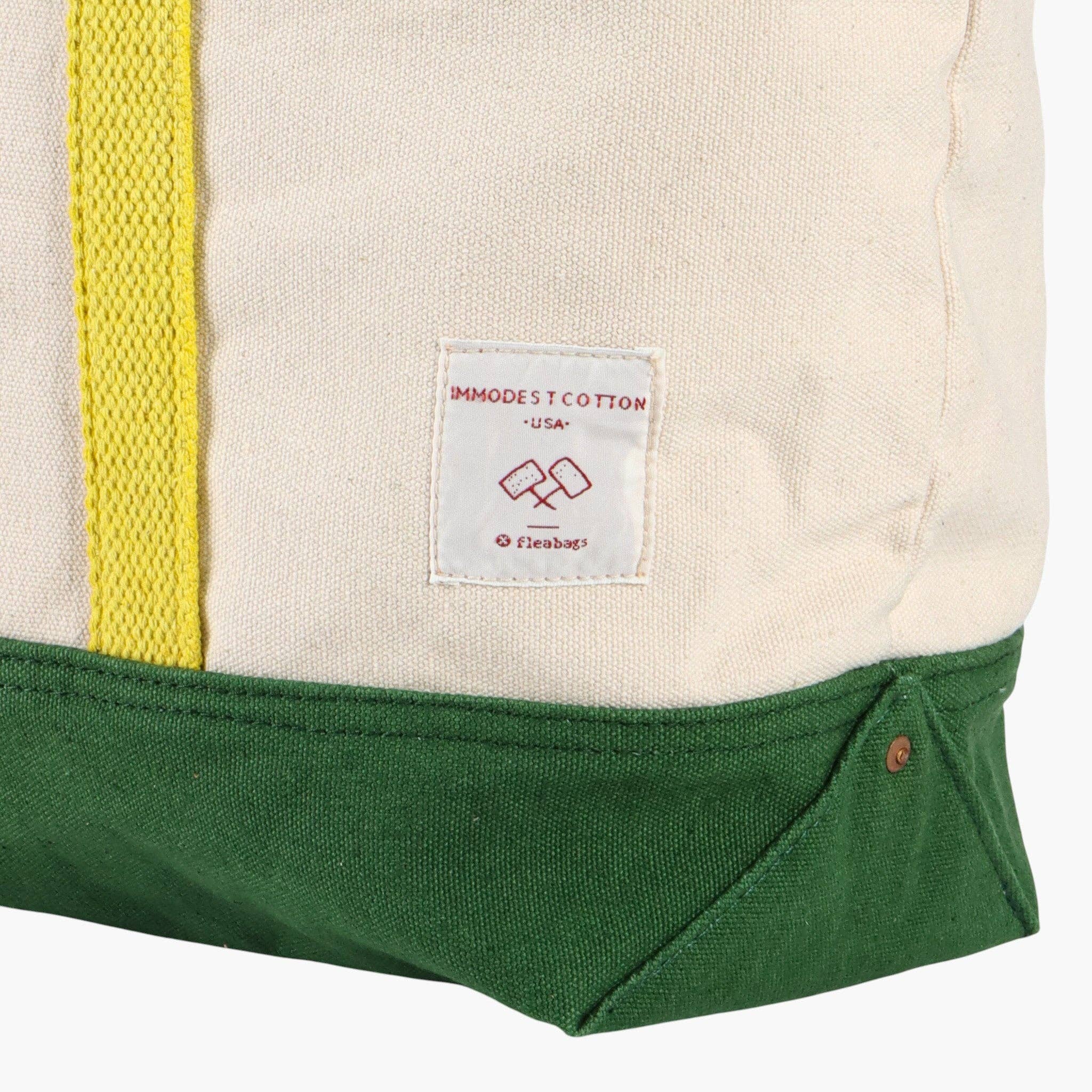 IMMODEST COTTON - Small Zipper Tote | Earth