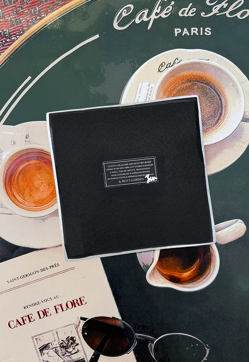 Watercolor Artist's Palette Decoupage Glass Tray