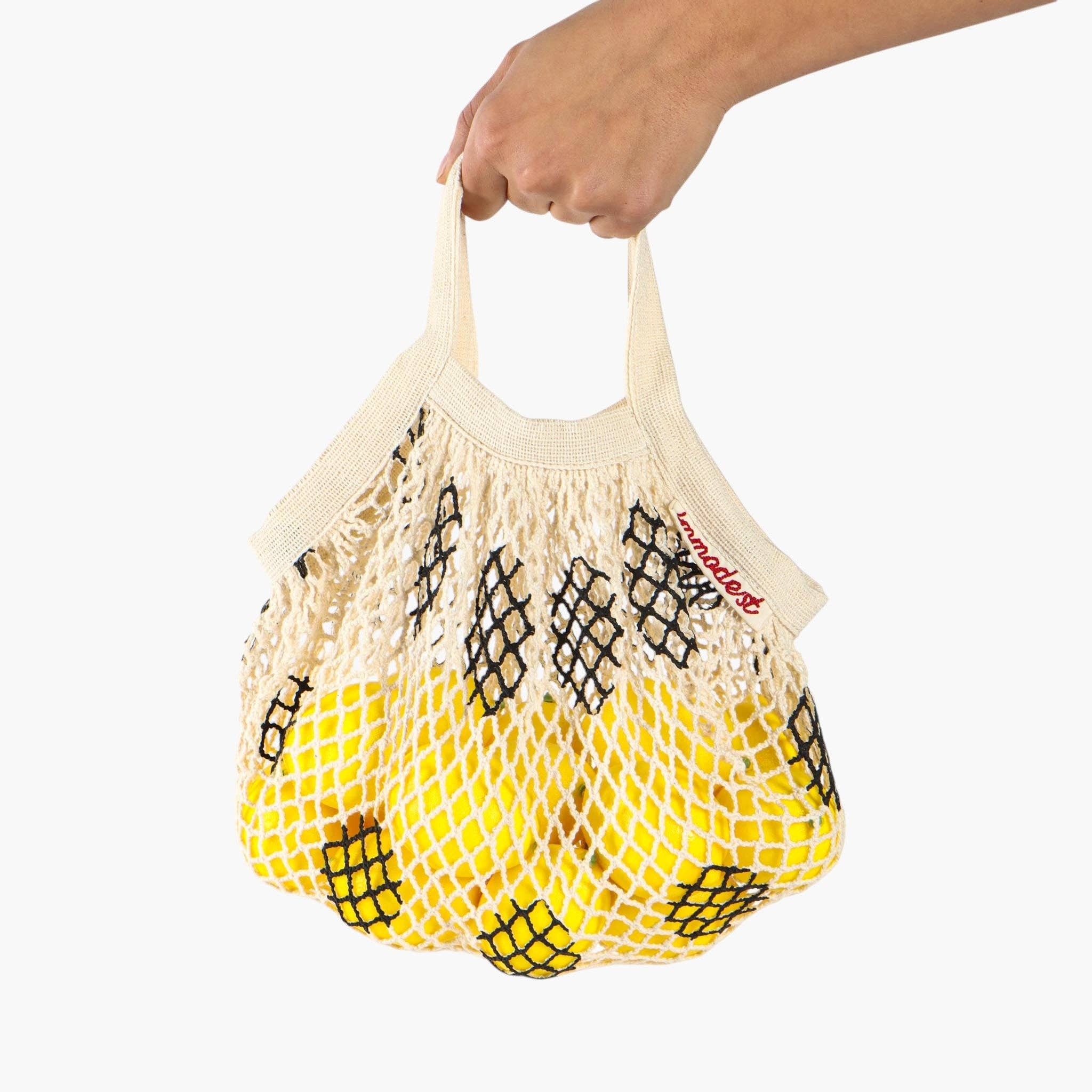 IMMODEST COTTON - Tiny Market Bag | Black Dot