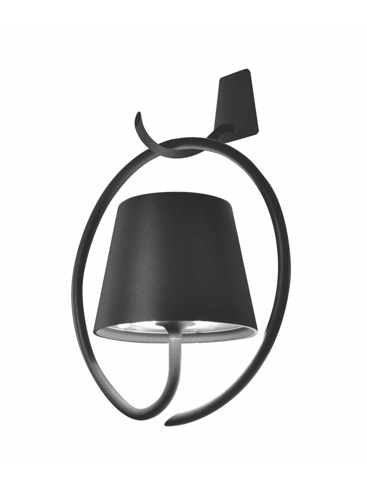 Poldina Pro Magnetic Wall Lamp with Ring - Black