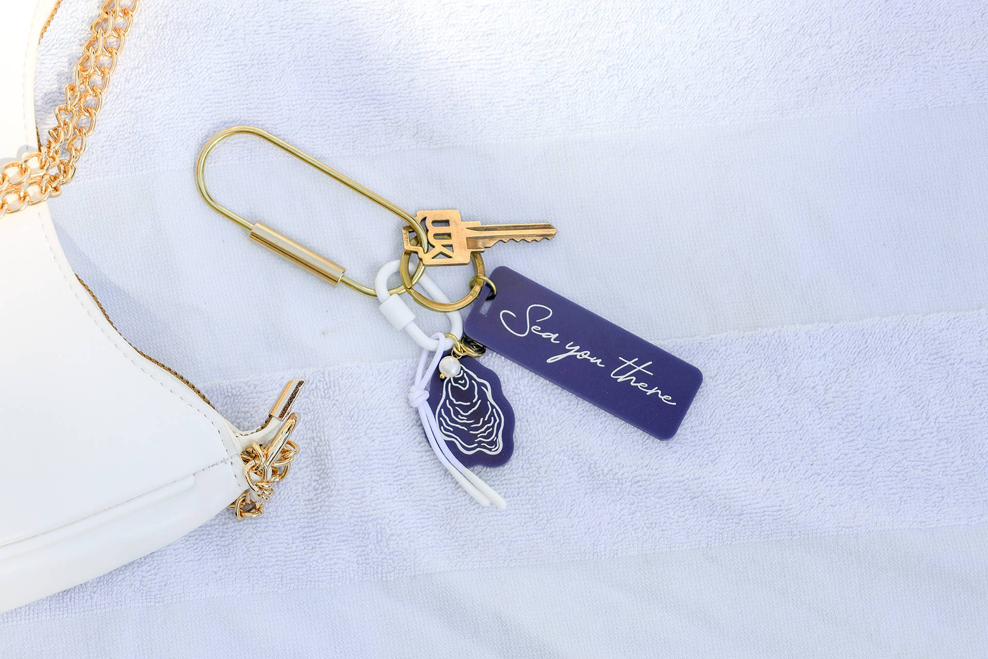 Freshwater Curated Goods™ - Oyster Pearl Bag Charm