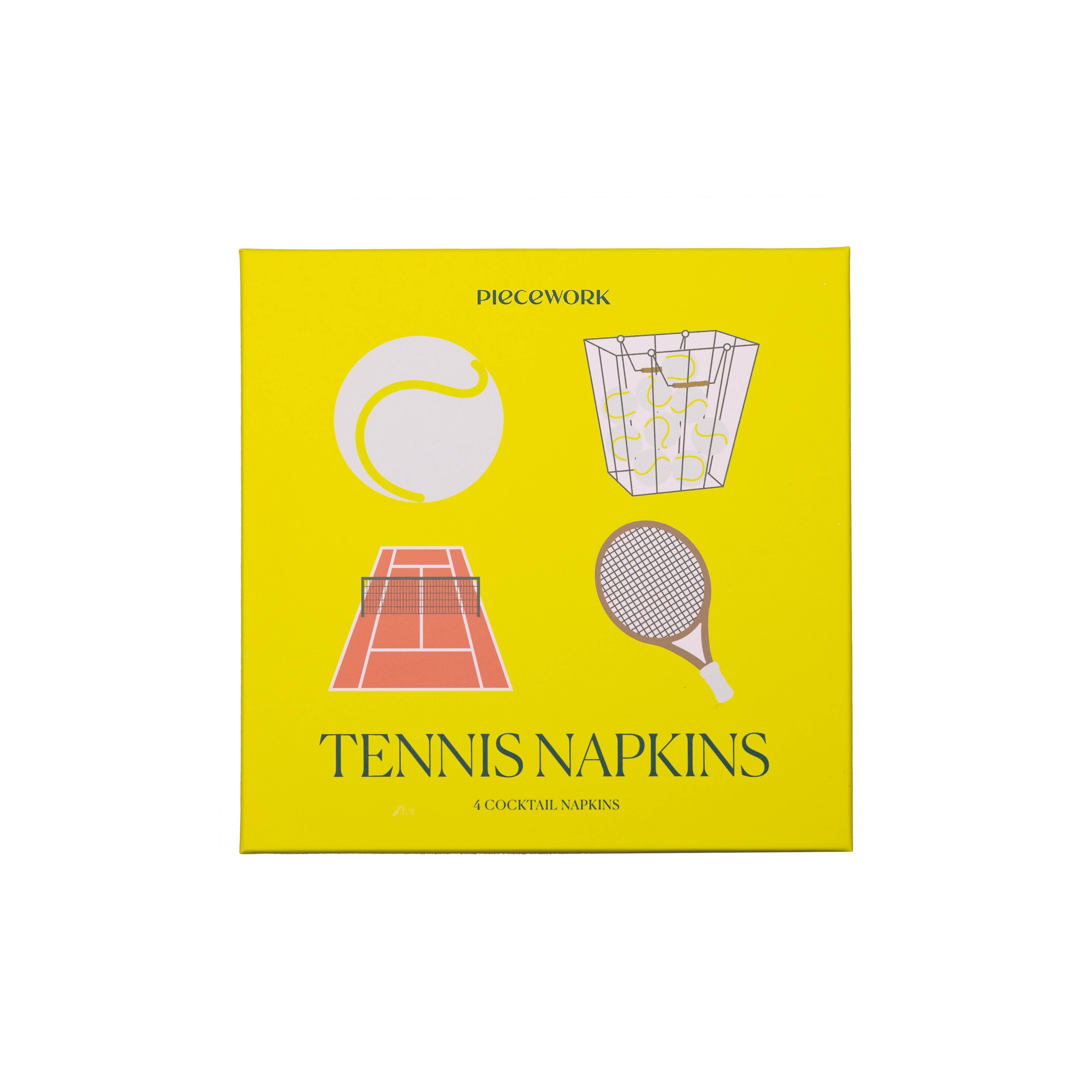 Piecework - ✨NEW✨ Tennis Cocktail Napkins - Set of 4