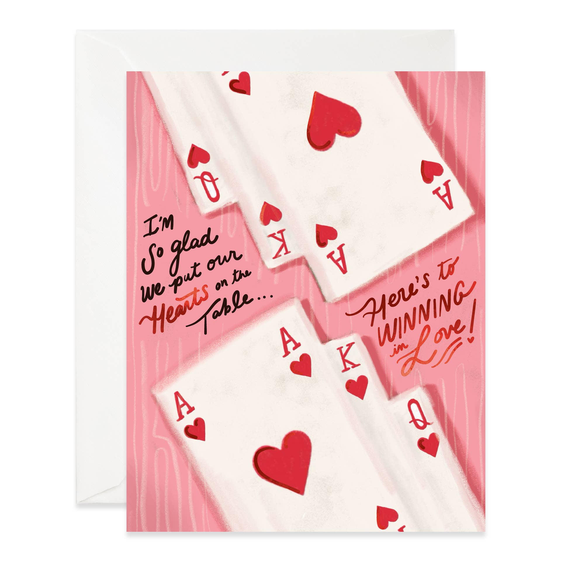 Hearts on the Table Card