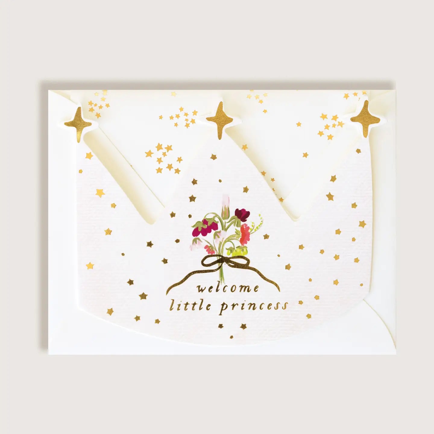 Welcome Little Princess Crown Baby Card