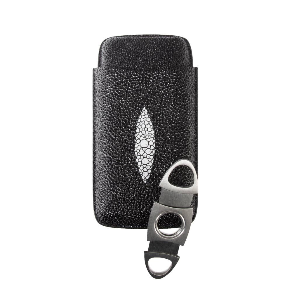 Simon Stingray Cigar Case - Black