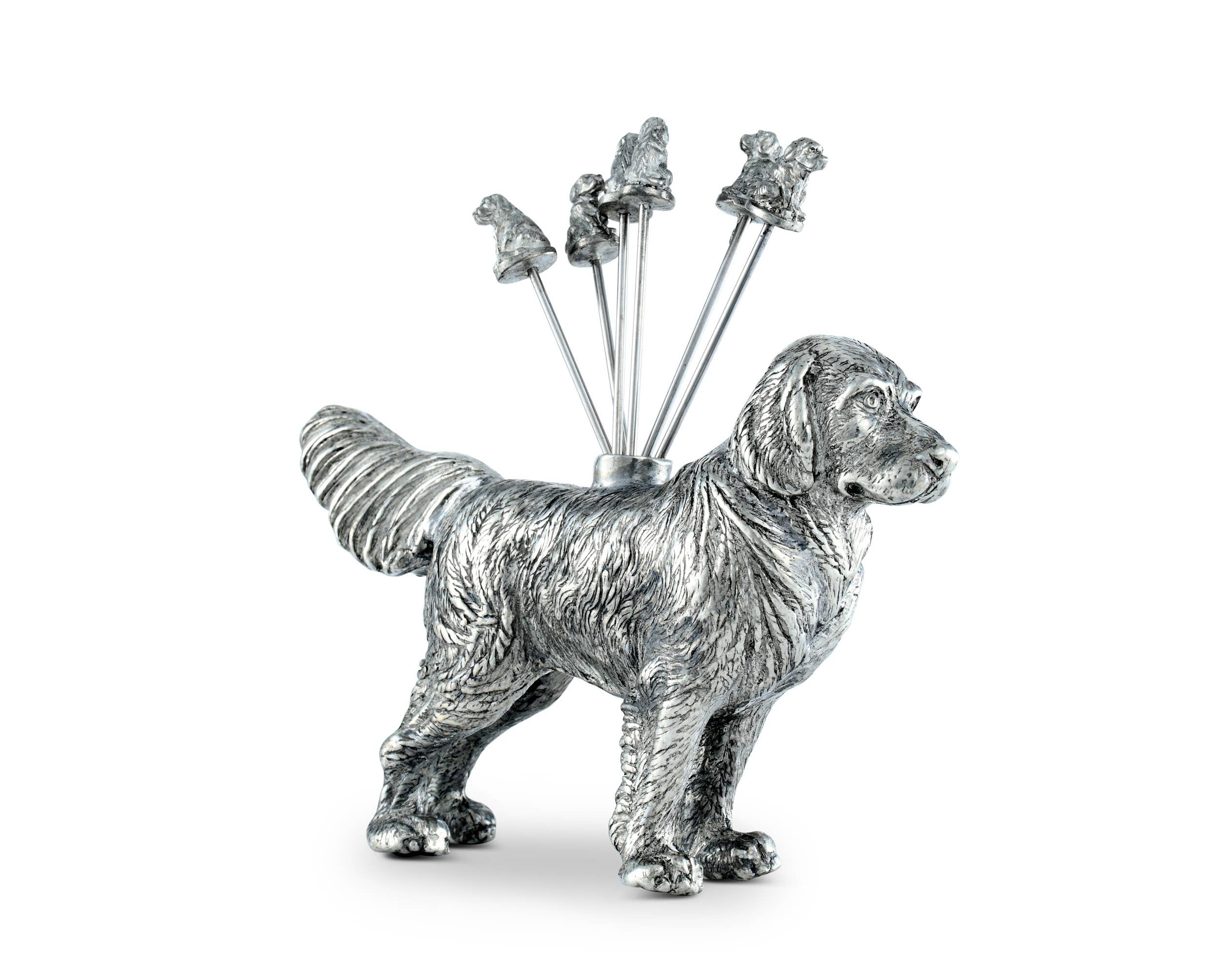 Pewter Cheese Picks - Retriever