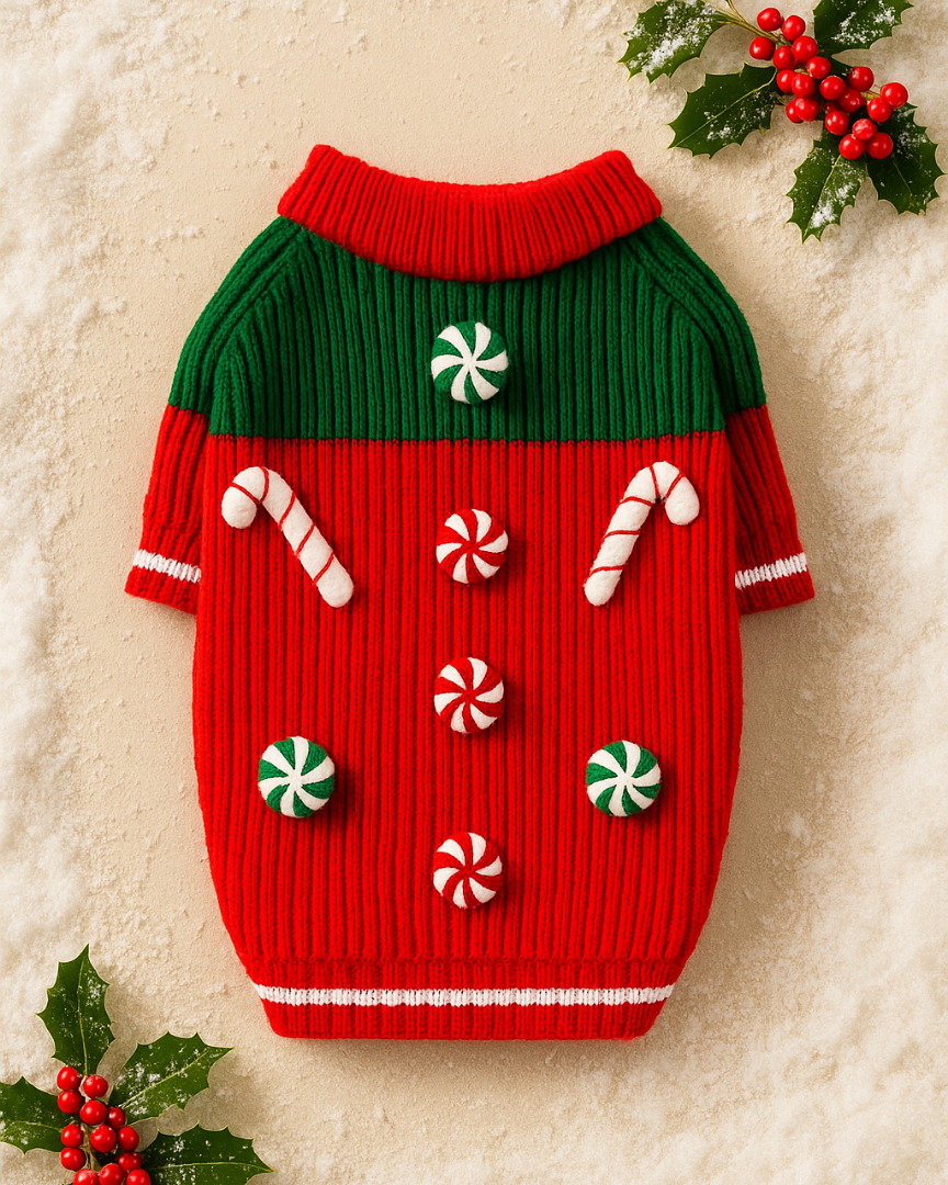 Found My Animal - Found My Animal Peppermint Candy 3D Icon Sweater: Large