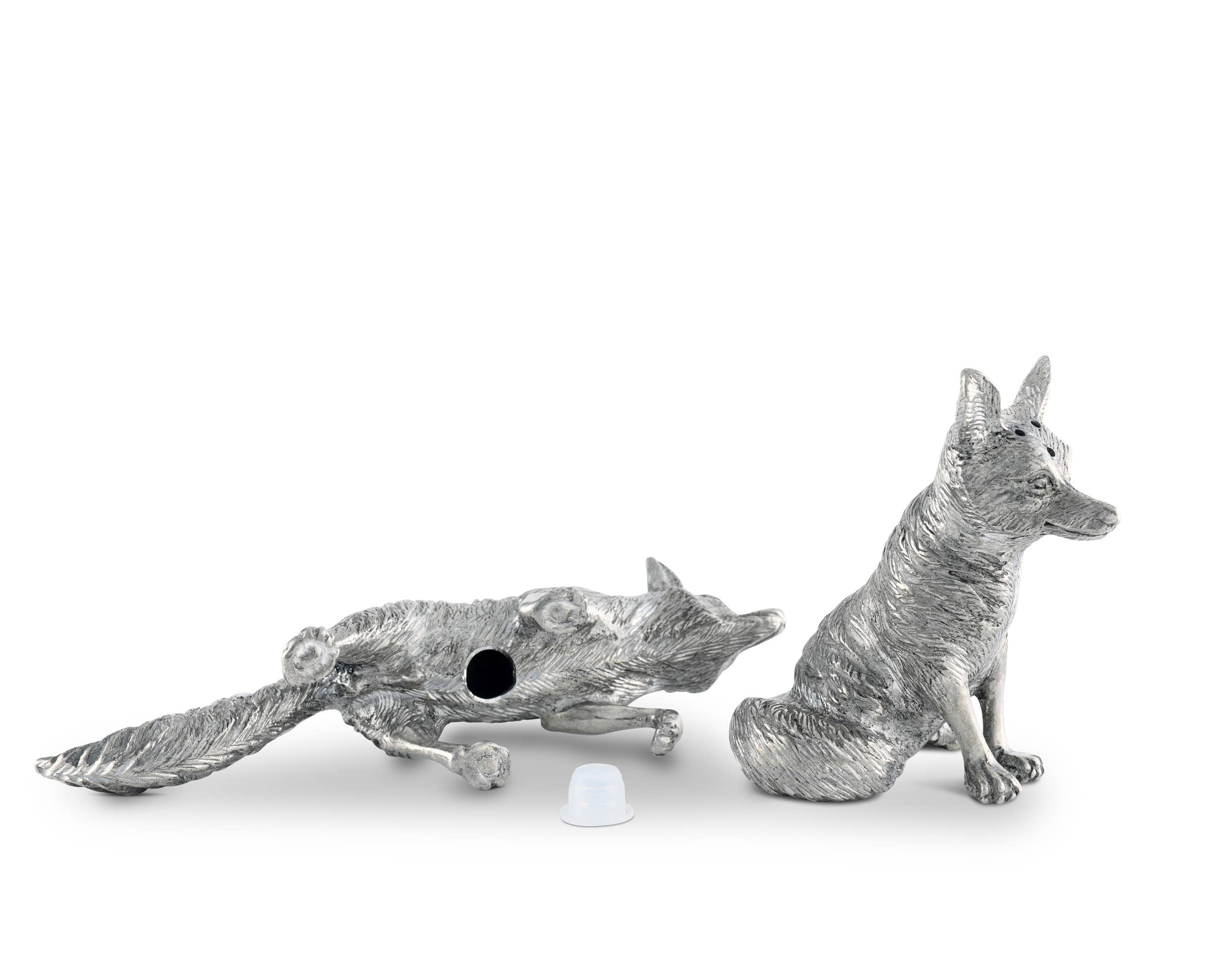 Pewter Salt & Pepper Set - Foxes