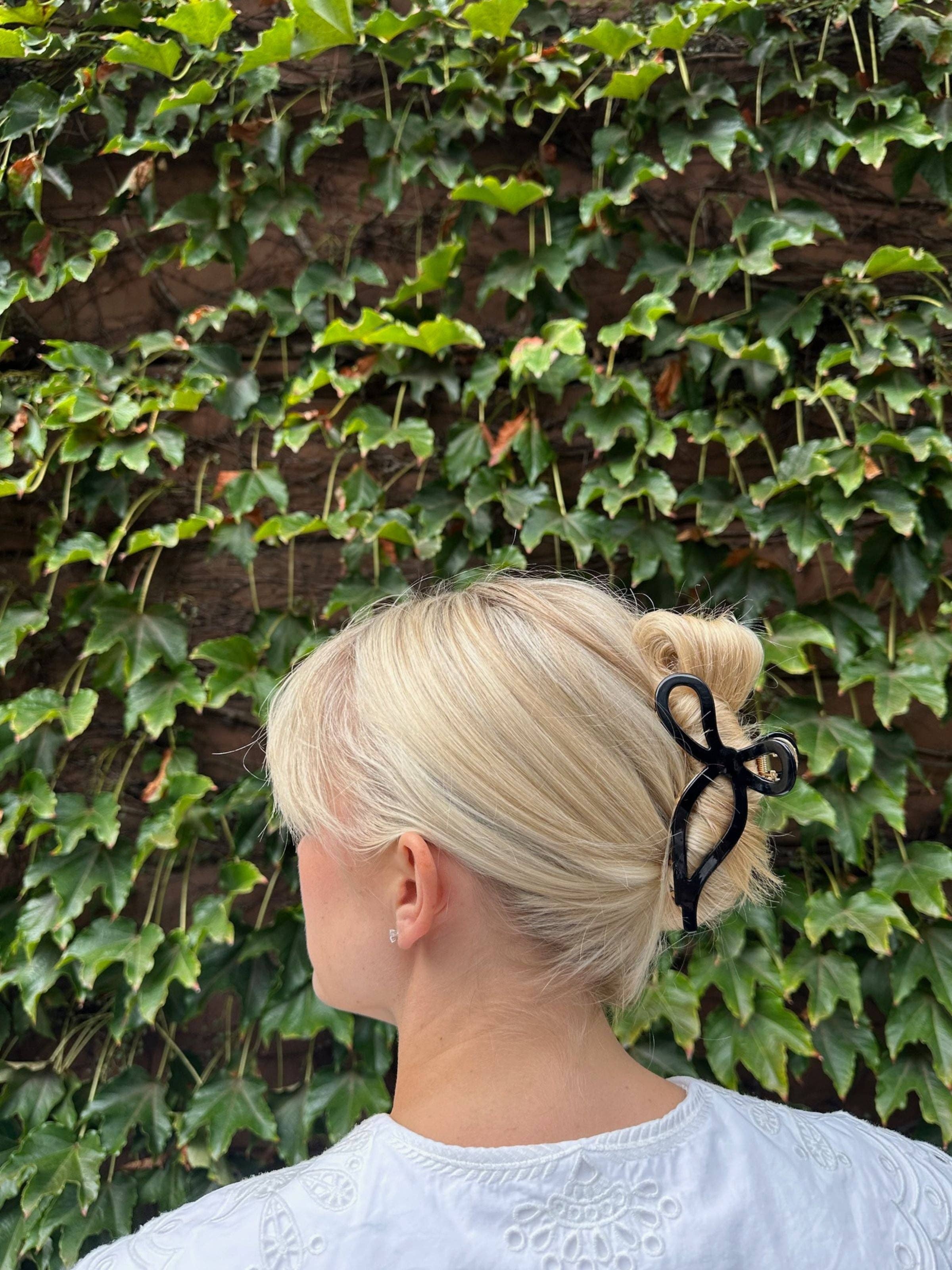 Solar Eclipse - Ballet Bow Acetate Claw Clip | Eco-Friendly: Red