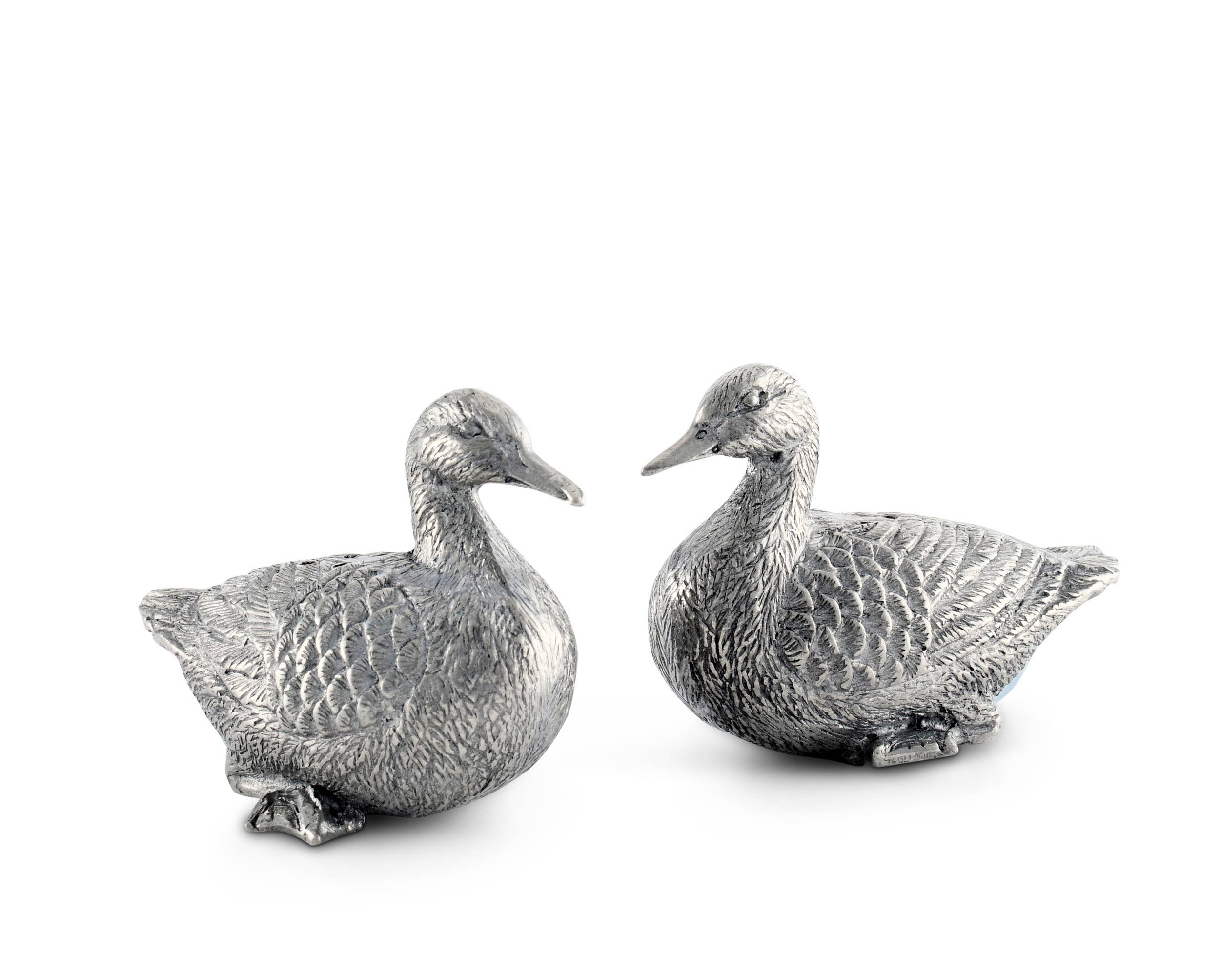 Pewter Salt & Pepper Set - Duck