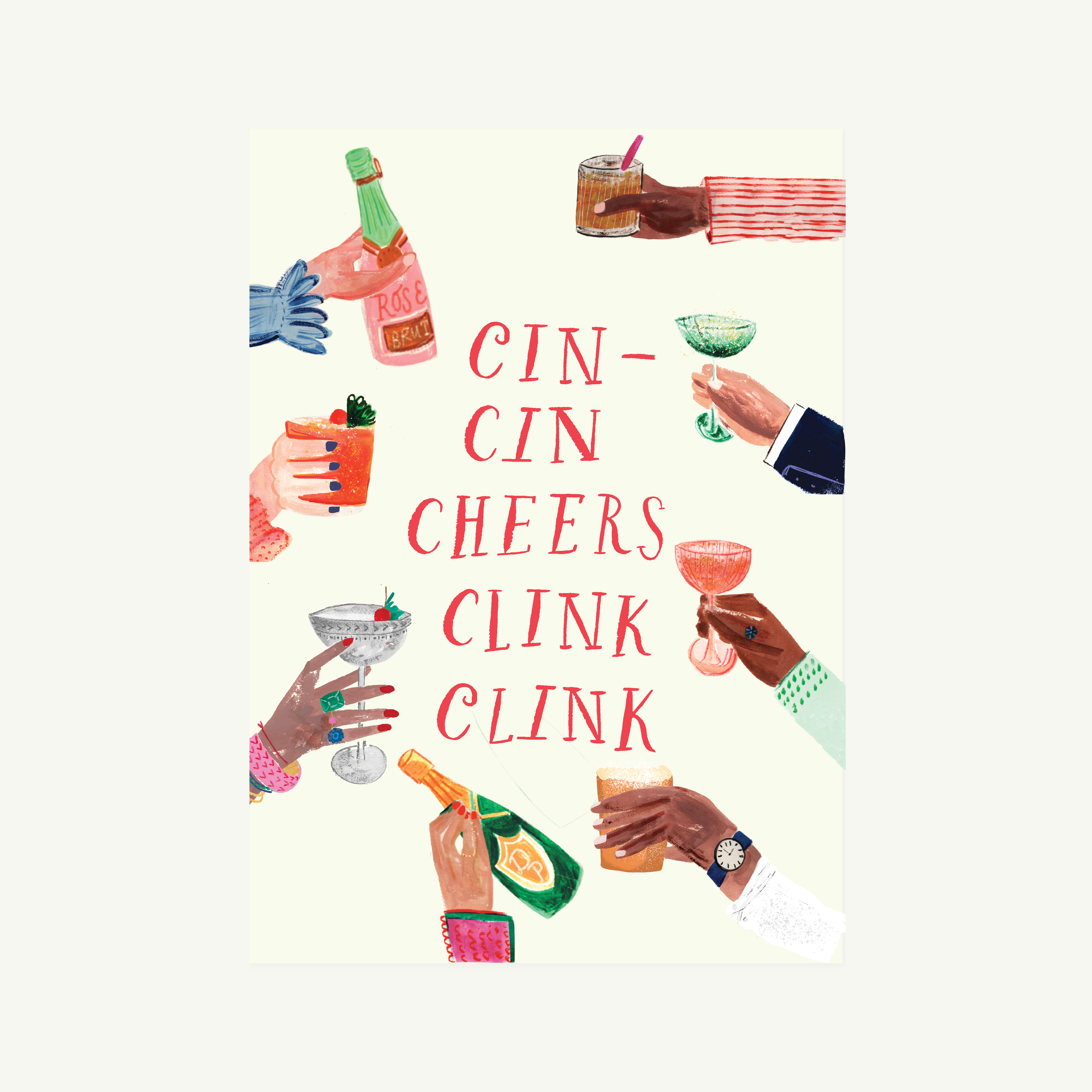 Cin Cin Congrats Card