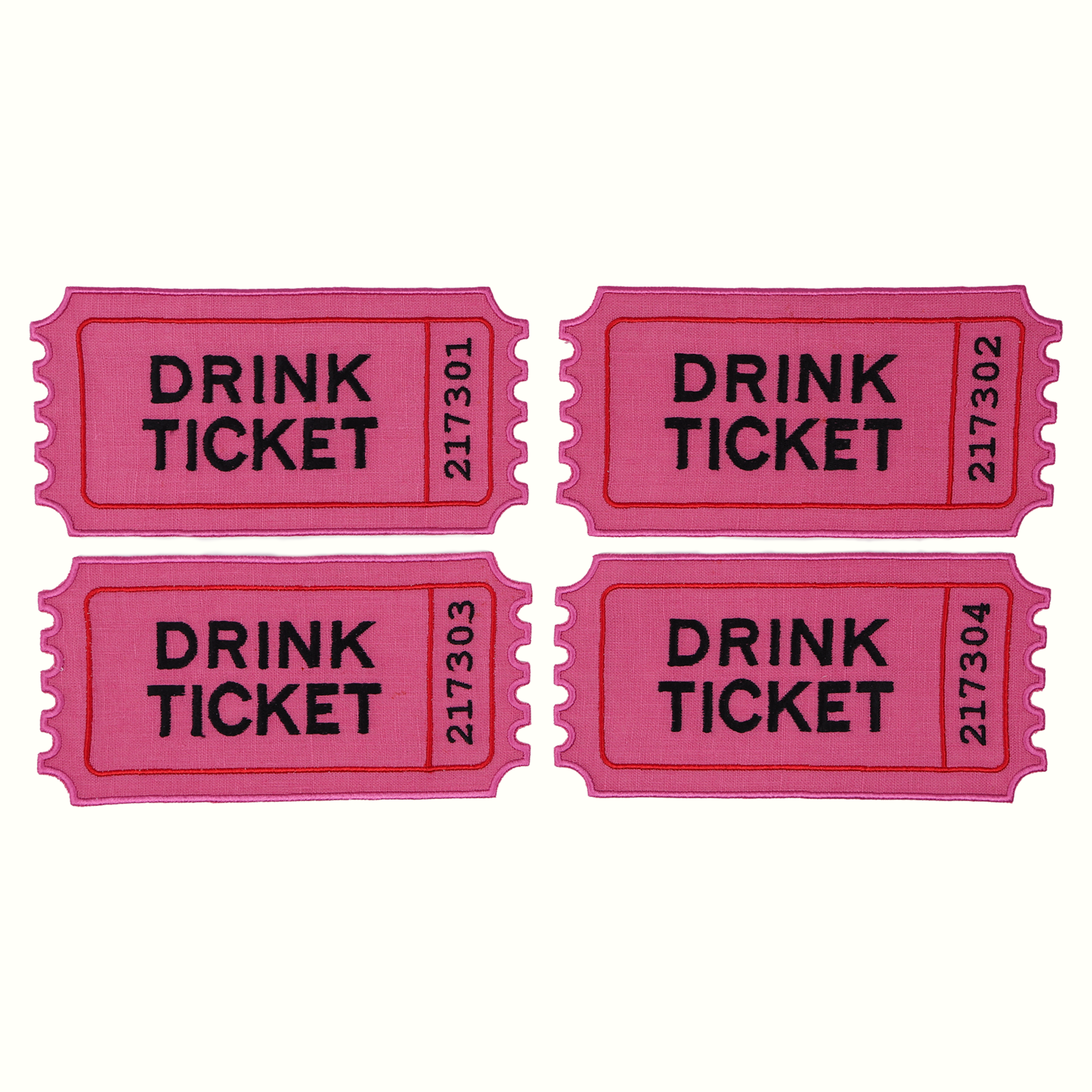 Drink Ticket Cocktail Napkins Set of 4