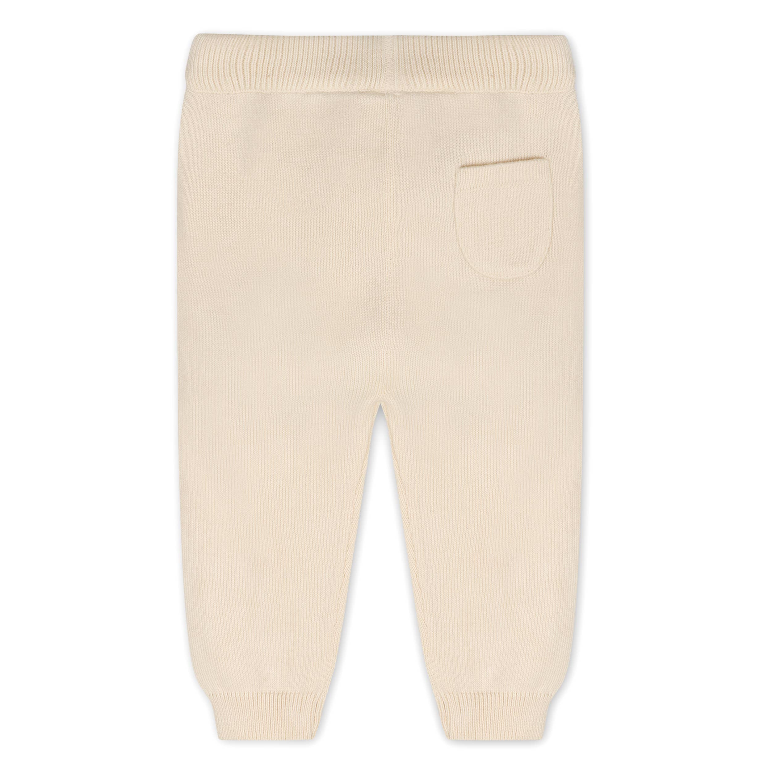 Pocket Sweater Knit Baby Legging Pants - Natural