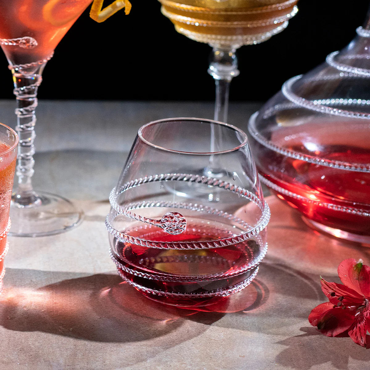 Amalia Stemless Red Wine Set/4
